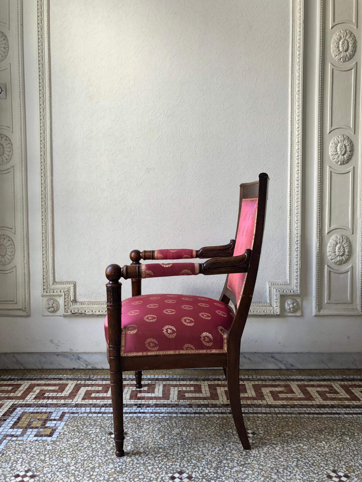Paire de fauteuils du 19ème siècle de la période Empire en vente 3