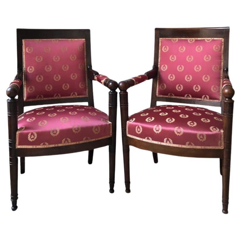Pair of 19th Century Armchairs from the Empire Period