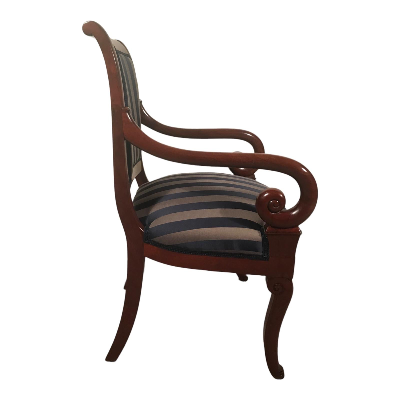 Paar Sessel aus dem 19. Jahrhundert, Mahagoni (Furnier) im Angebot