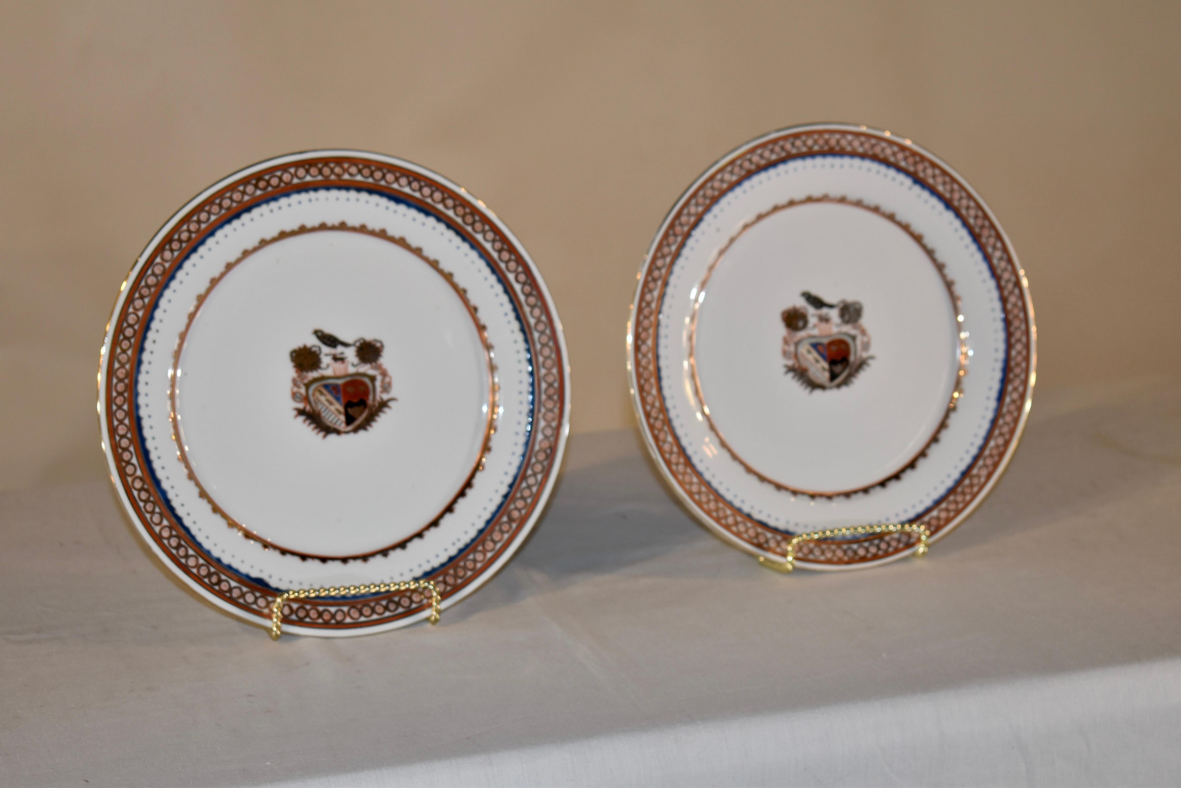 Pareja de placas armoriales del siglo XIX Victoriano en venta