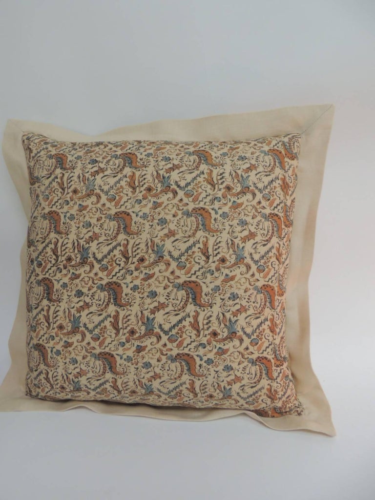 Pair Of 19th Century Arts And Crafts Square Decorative Pillows At