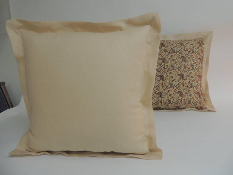 Pair Of 19th Century Arts And Crafts Square Decorative Pillows At