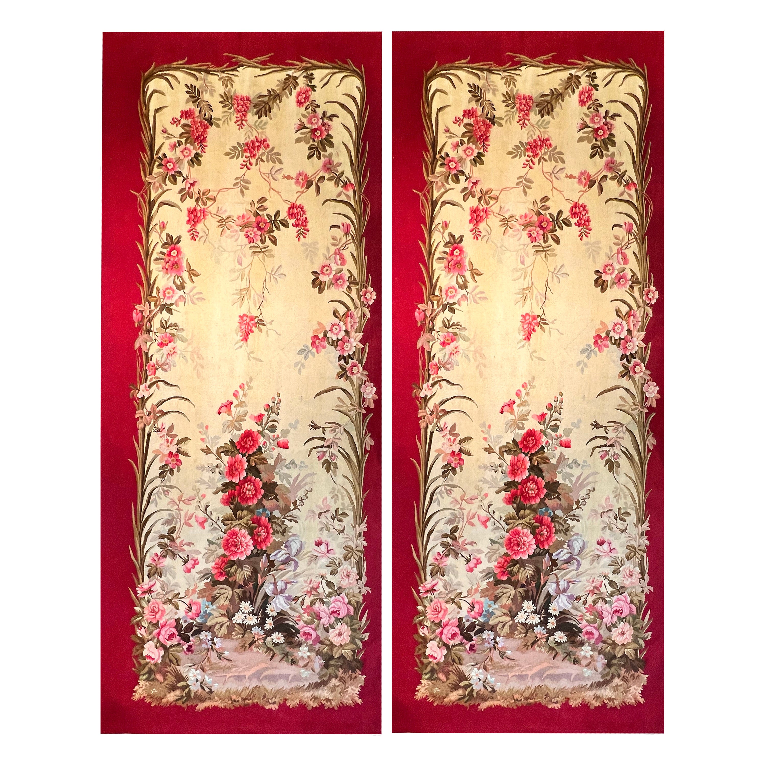 Paar Aubusson-Wandteppiche aus dem 19. Jahrhundert - n° 1156 im Angebot