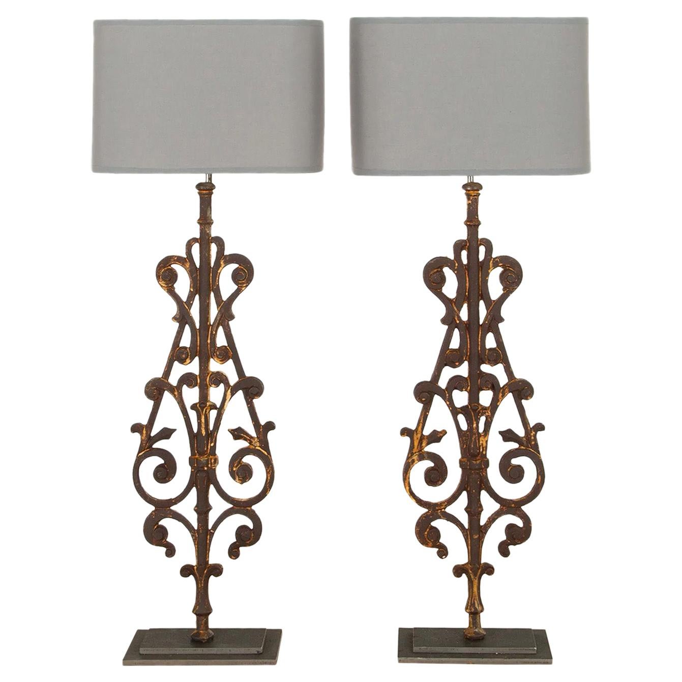 Pair of 19th Century Balustrade Lamps