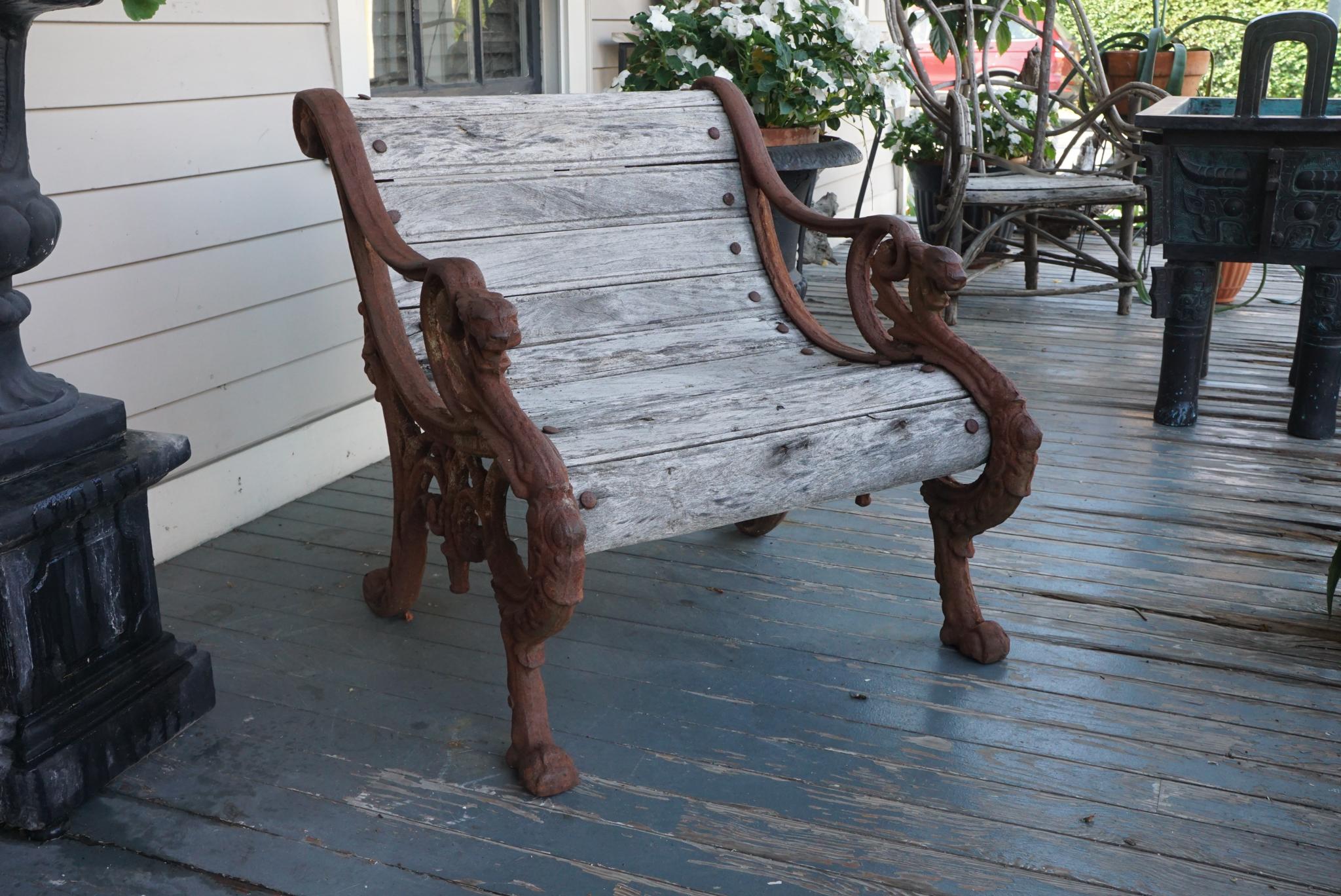 This very nice pair of garden chairs are listed in Barbezat & Cie's catalog of 1858 but continued to be made up until the latter part of the 19th century. This firm founded in 1855 succeded an early atelier founded by Andre Victor. They produced