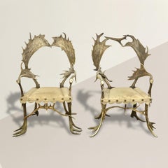 Pair of 19th Century Bavarian Hunting Lodge Armchairs