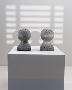 Pair of 19th Century Belgian Blue Stone Sculptures