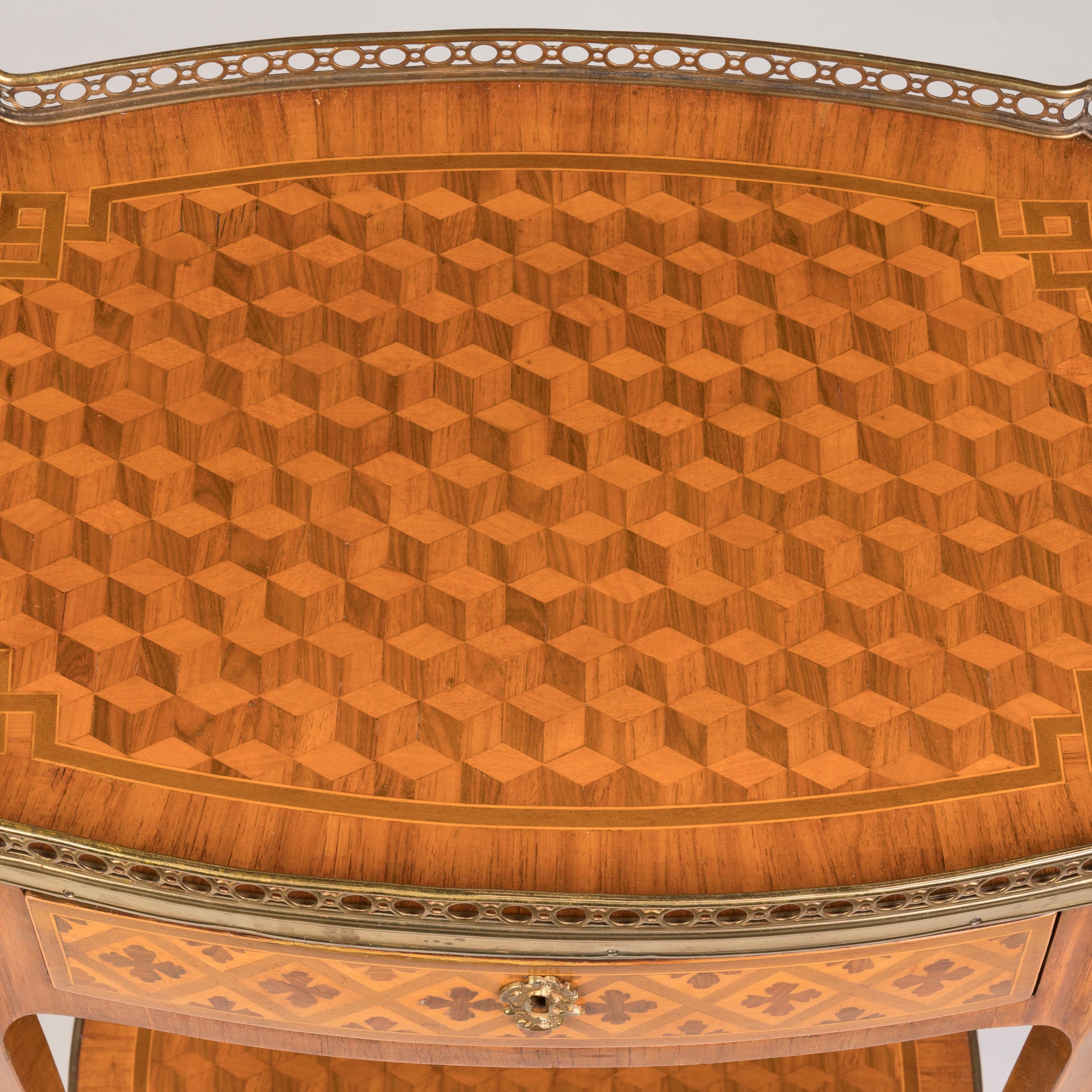 Paire de tables en parqueterie de bois de roi de la Belle Époque du XIXe siècle Bon état - En vente à London, GB