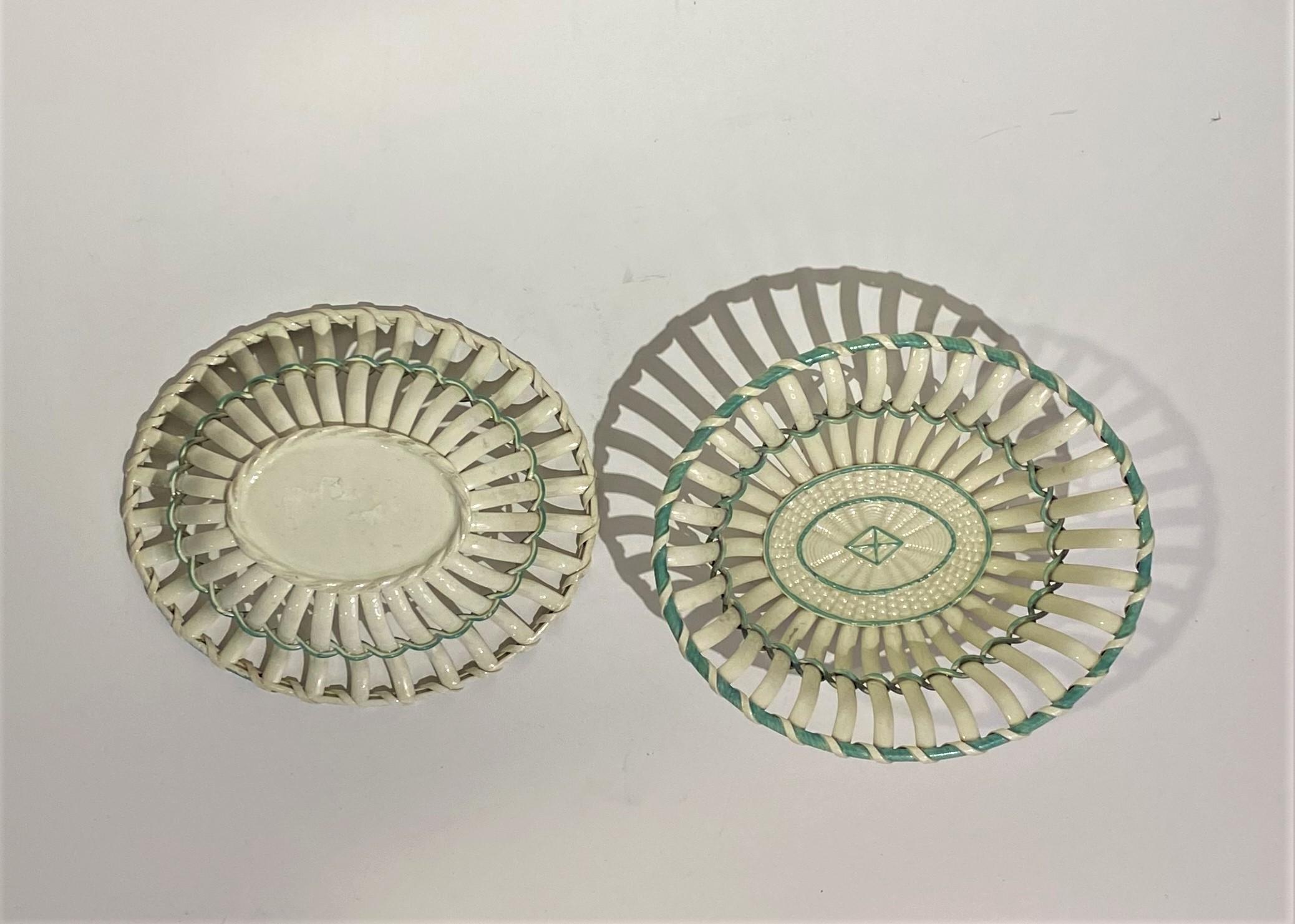 Pair of 19th Century Bi-Color Pierced Baskets from England In Good Condition For Sale In North Salem, NY
