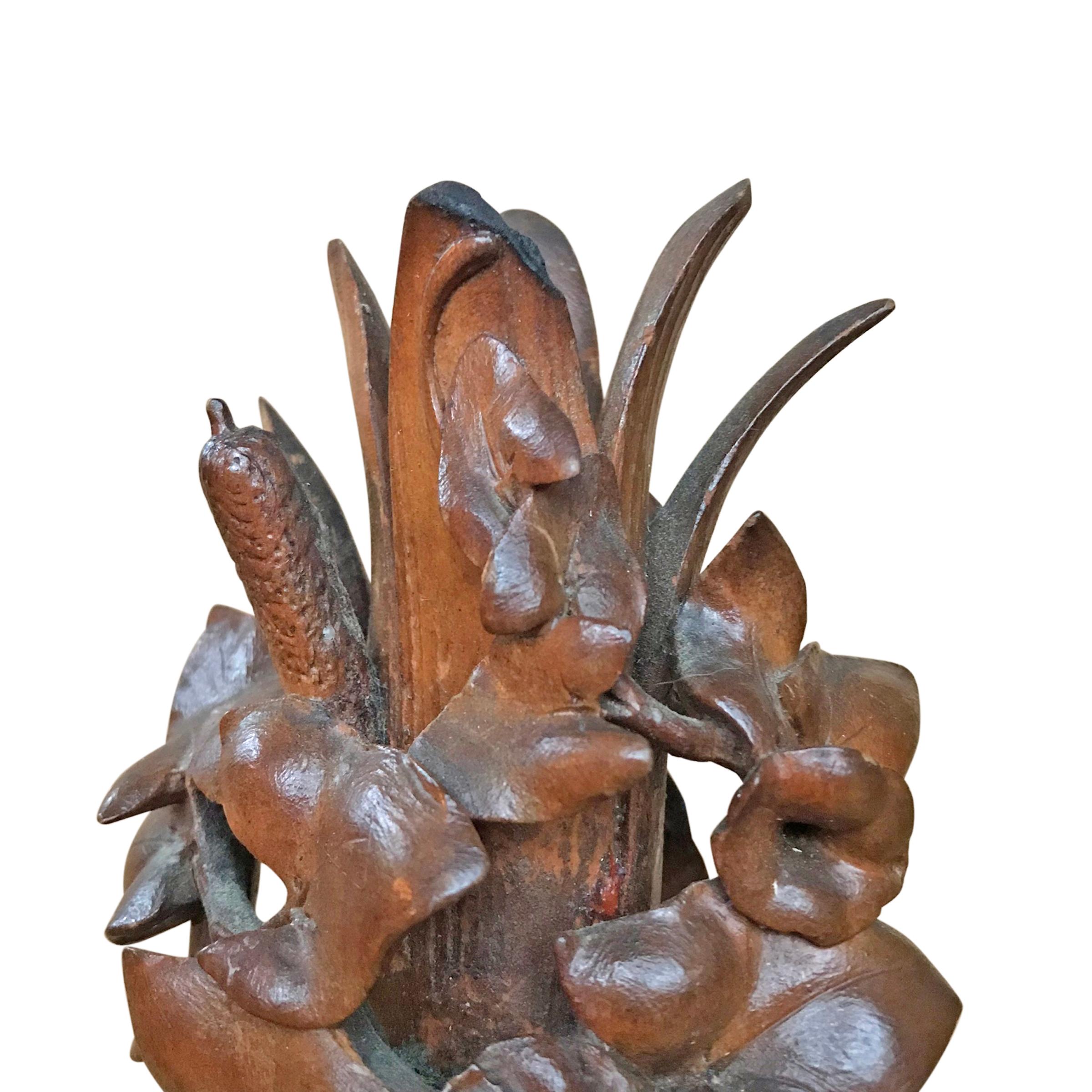 Legno Coppia di candelabri Black Forest del XIX secolo in vendita