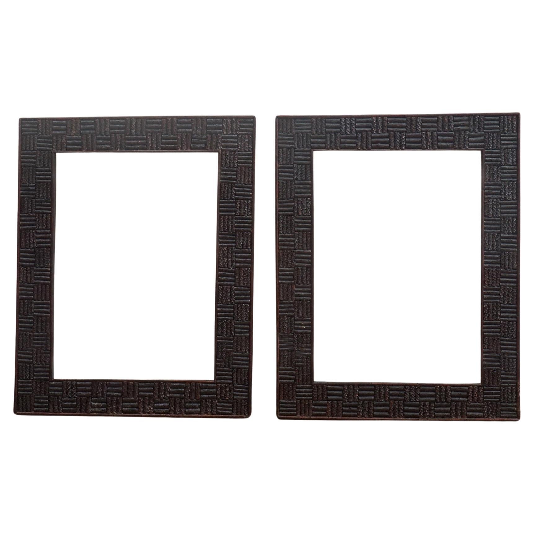 Pair of 19th Century Black Forest Picture Frames
