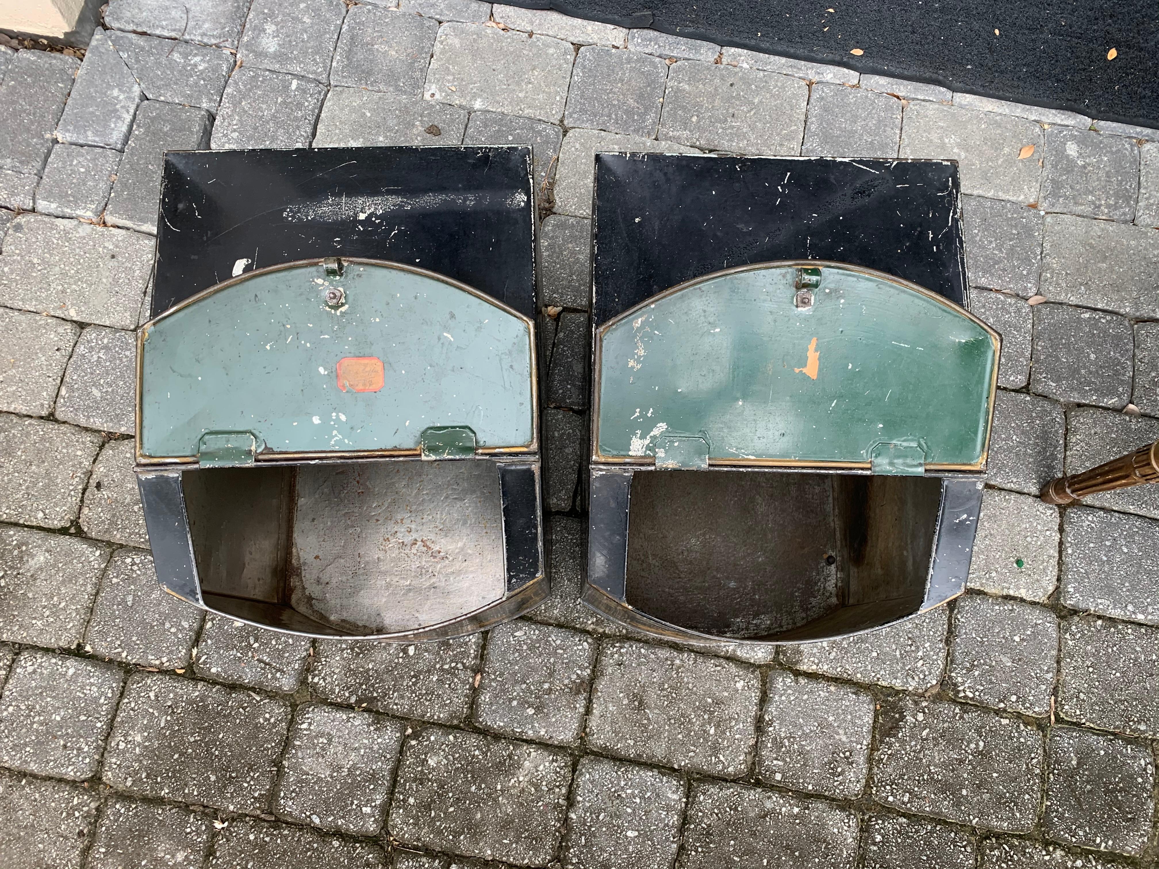 Pair of 19th Century Black & Gilt Chinoiserie Tole Tea/Spice Boxes, Hinged Lids 8