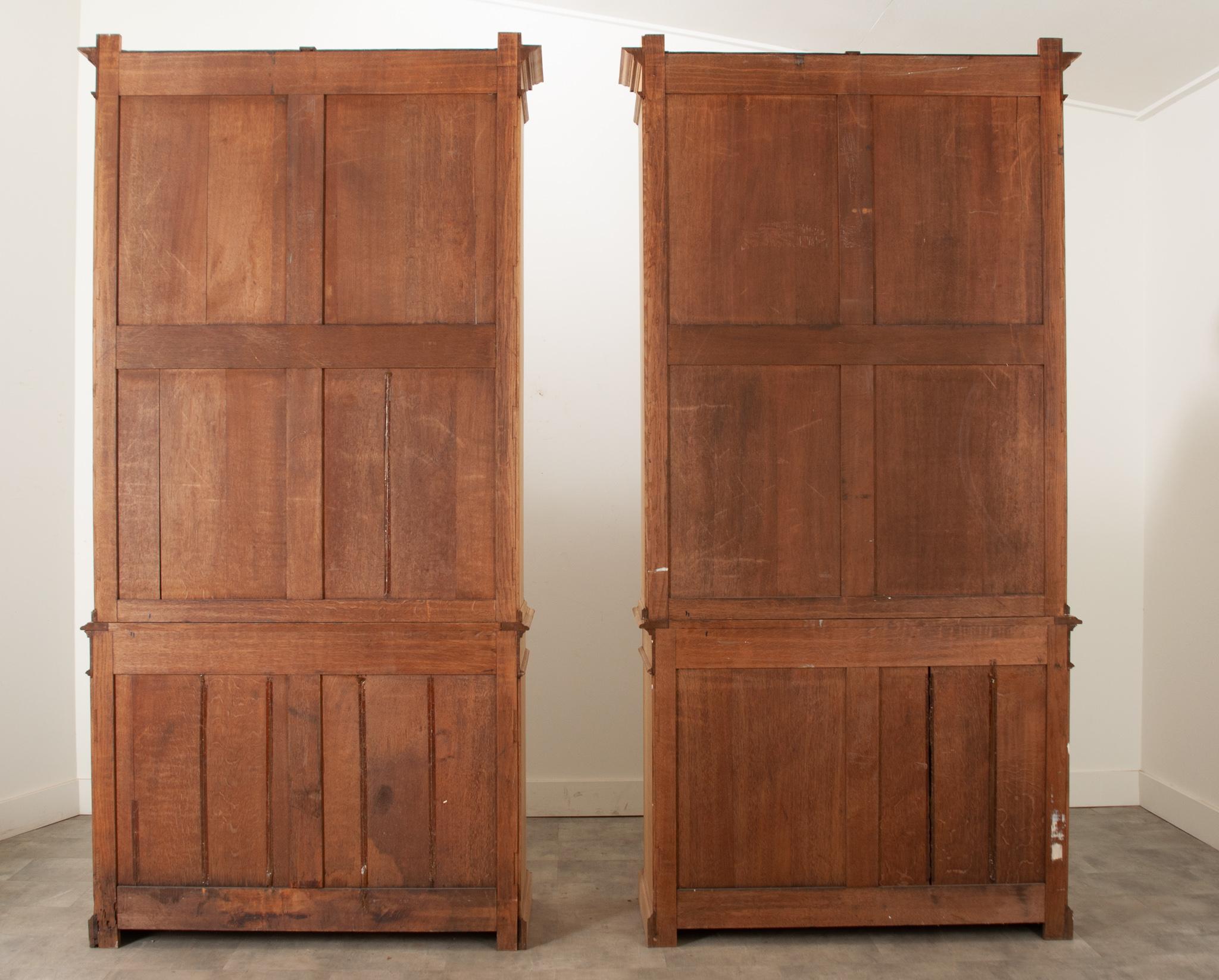 Pair of 19th Century Bleached Oak Bookcases 8