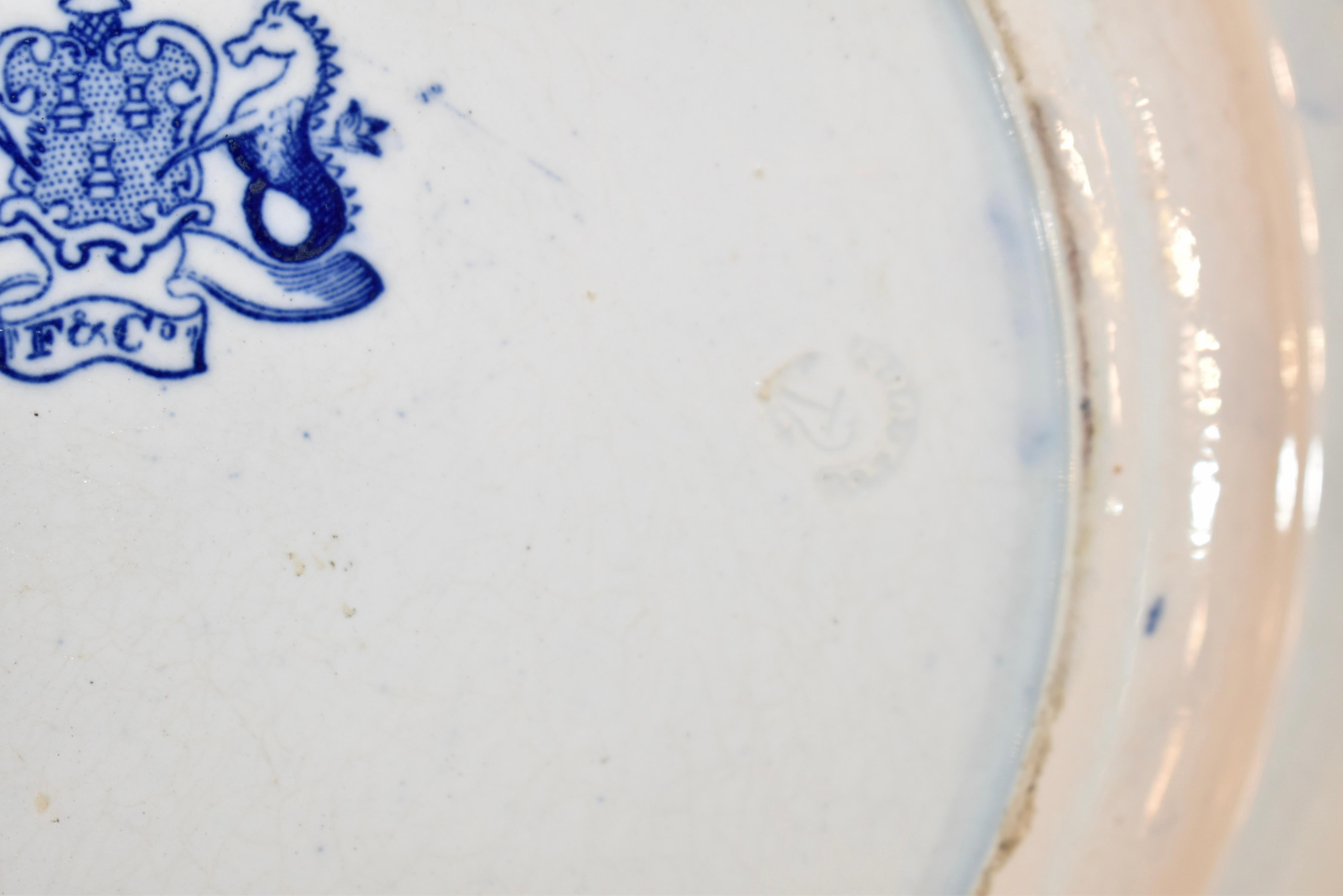 Pareja de platos de sauce azul del siglo XIX en venta 3