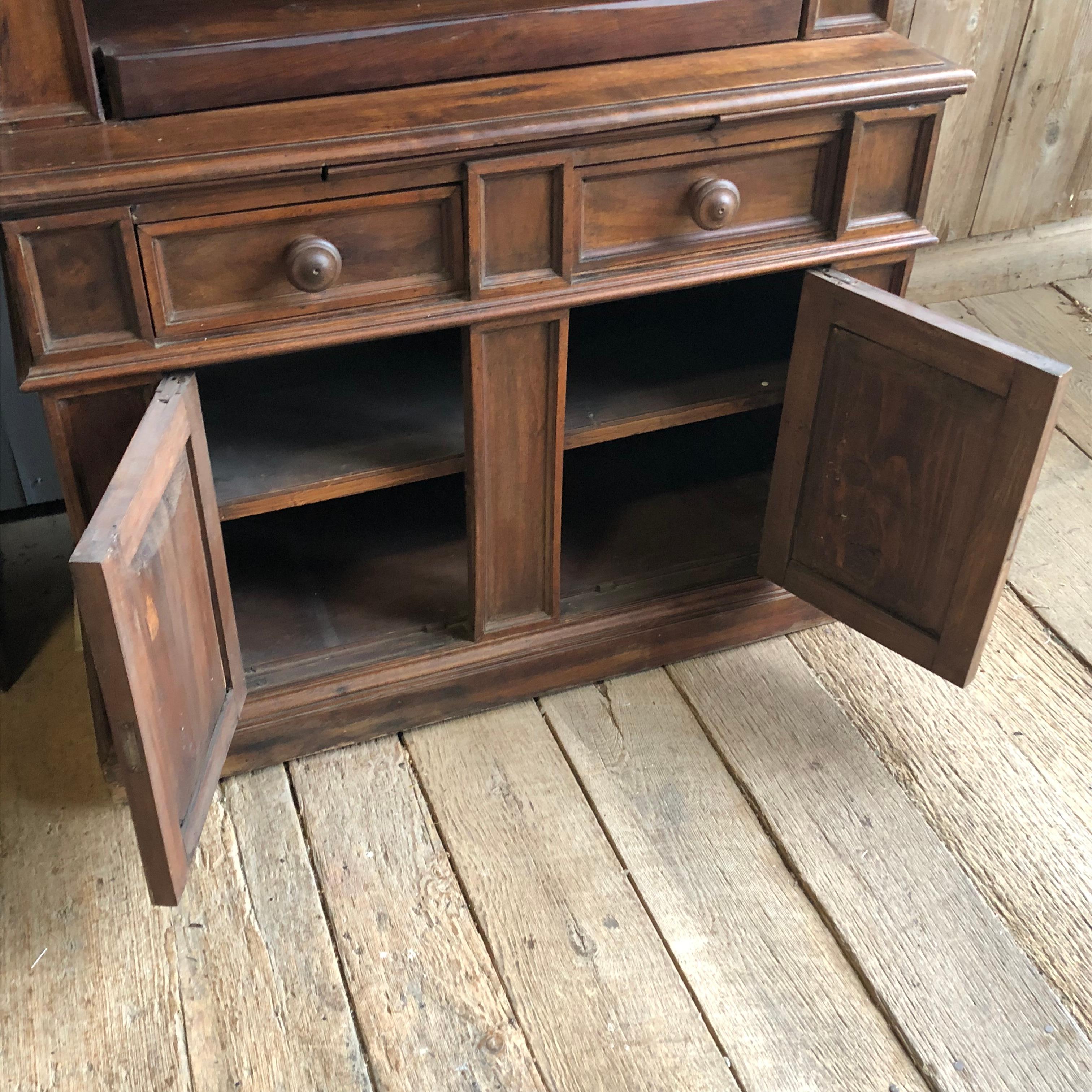 Pair of 19th Century Bookcase Cabinets with Center Shelves 3