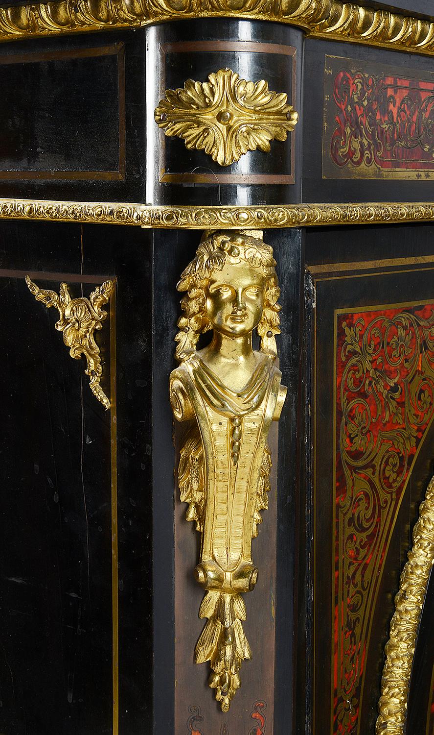 Pair of 19th Century Boulle Pier cabinets In Good Condition In Brighton, Sussex
