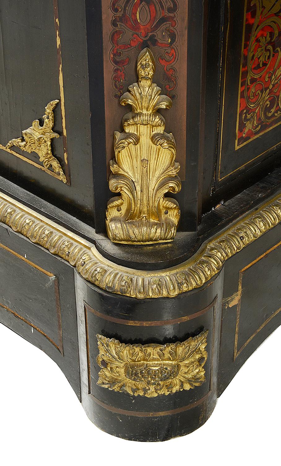 Tortoise Shell Pair of 19th Century Boulle Pier cabinets