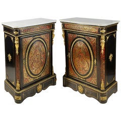 Pair of 19th Century Boulle Pier cabinets
