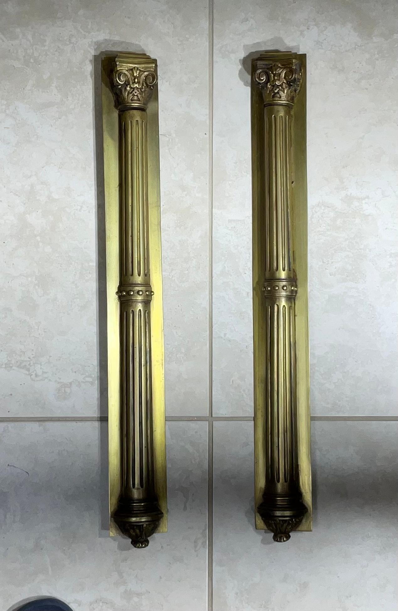 Pair of 19th Century Brass and Bronze Wall Hanging Ornament For Sale 2