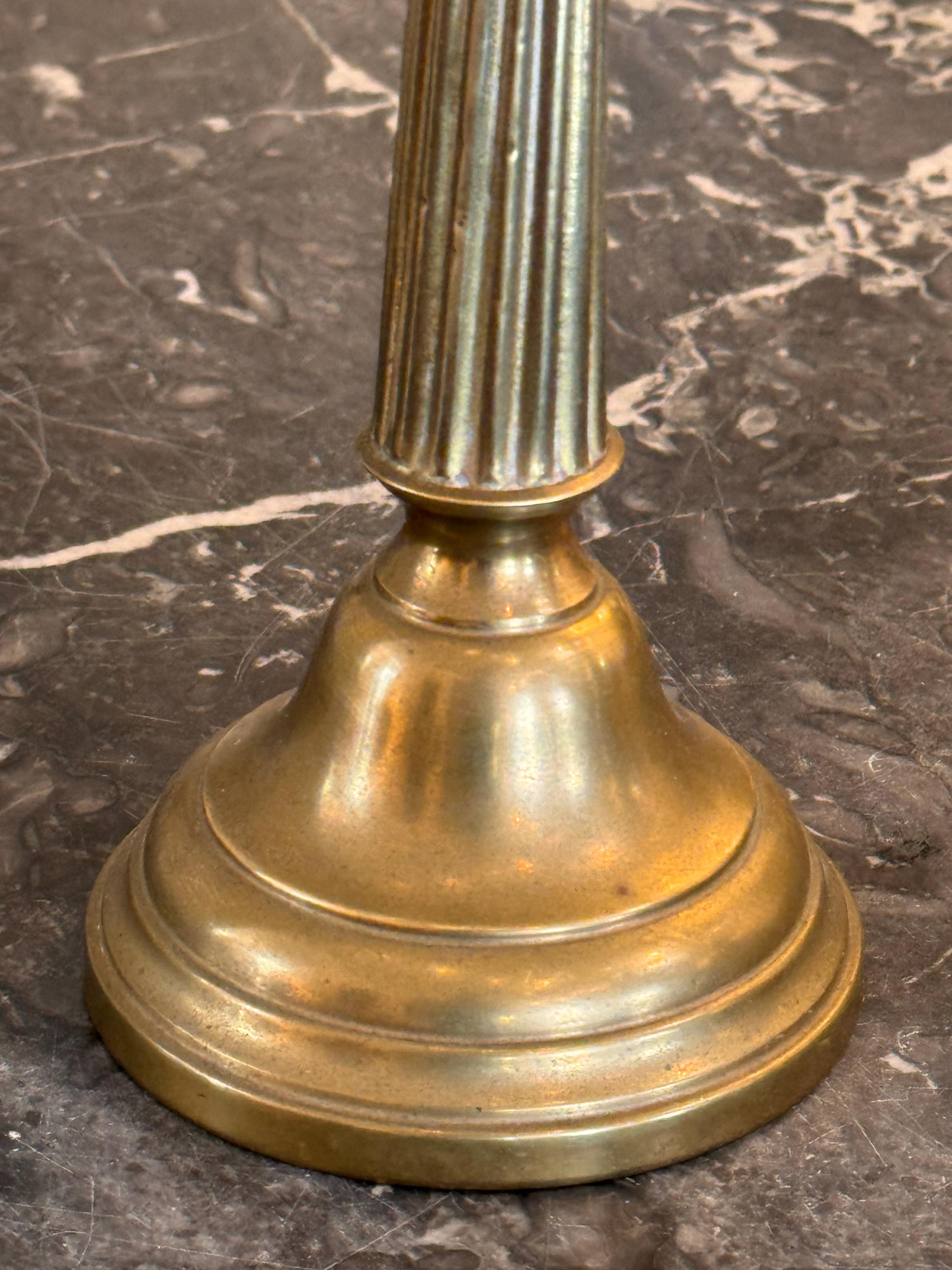 Pair of 19th Century Brass Candlesticks For Sale 1