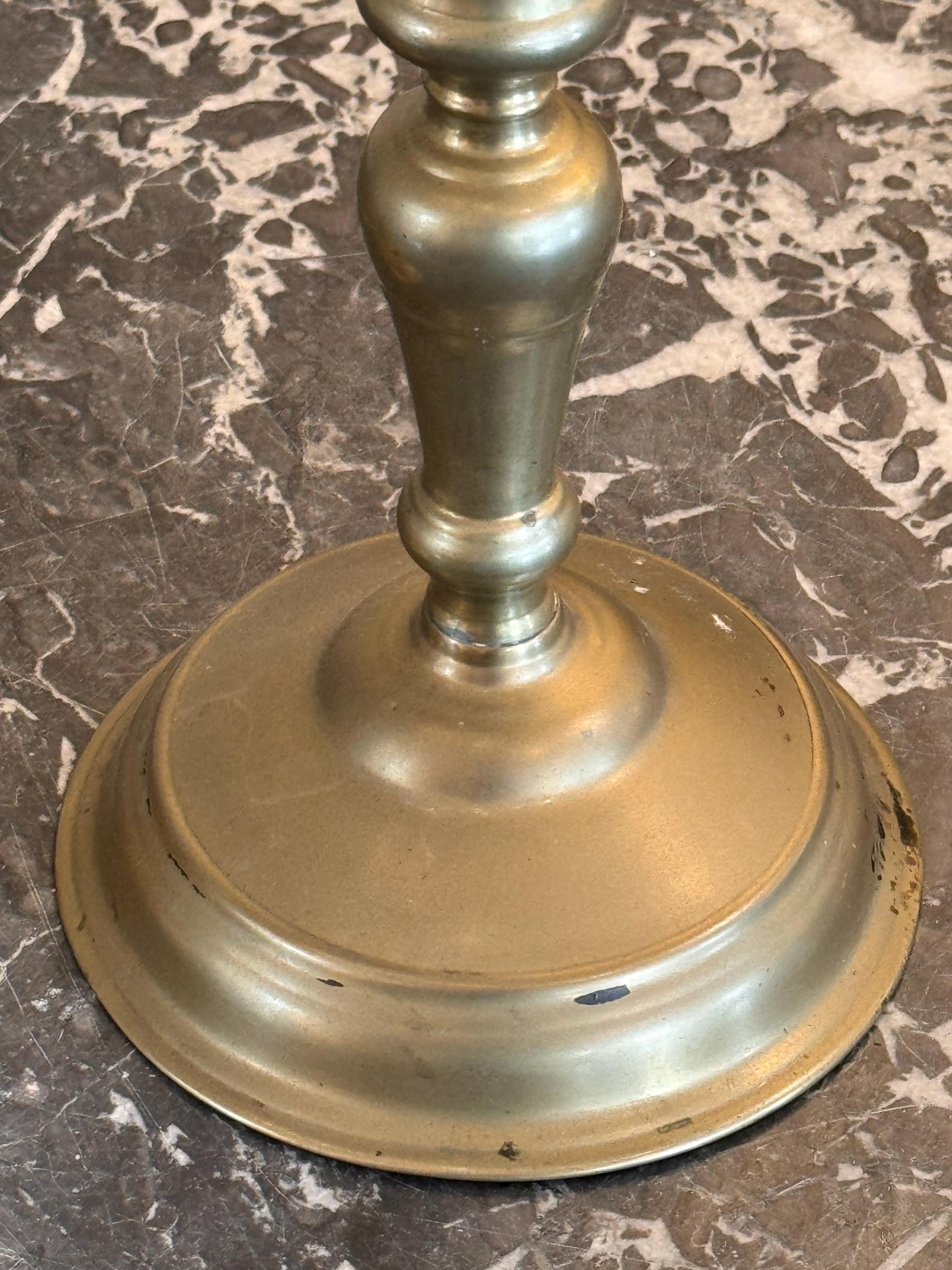 Pair of 19th Century Brass Candlesticks For Sale 3