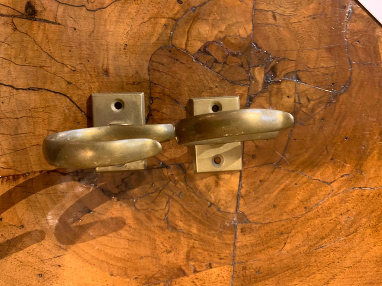 Pair of 19th Century Brass Fireplace Jamb Hooks at 1stDibs