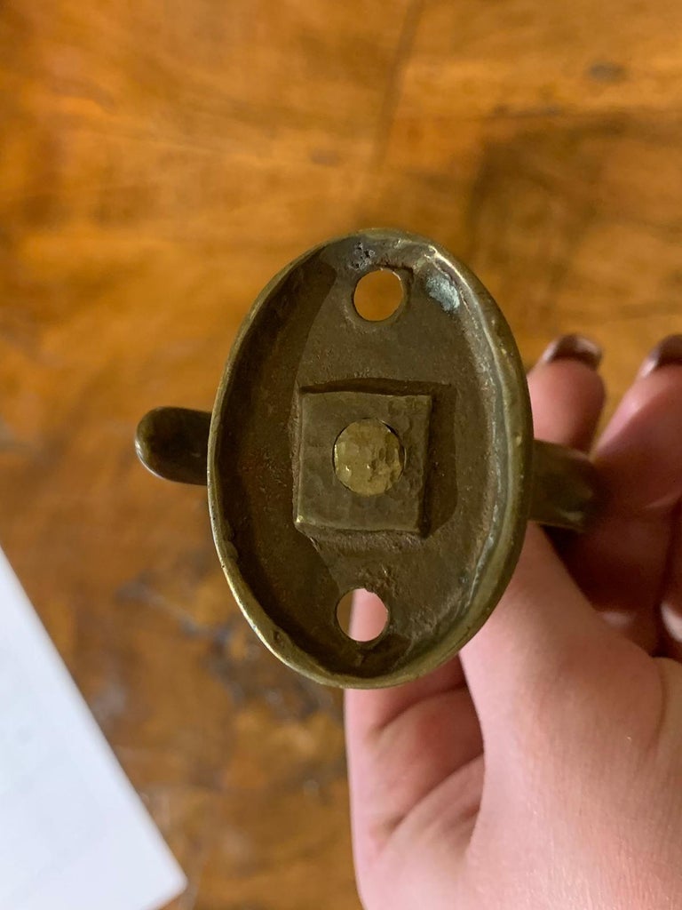 Pair of 19th Century Brass Fireplace Jamb Hooks at 1stDibs