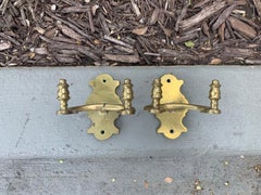Pair of 19th Century Brass Jamb Hooks