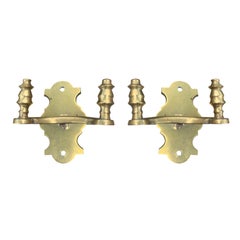 Pair of 19th Century Brass Jamb Hooks