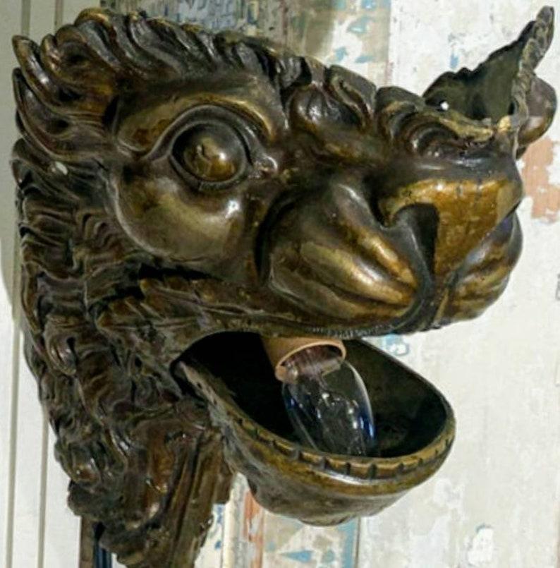 applique murale tete de lion
