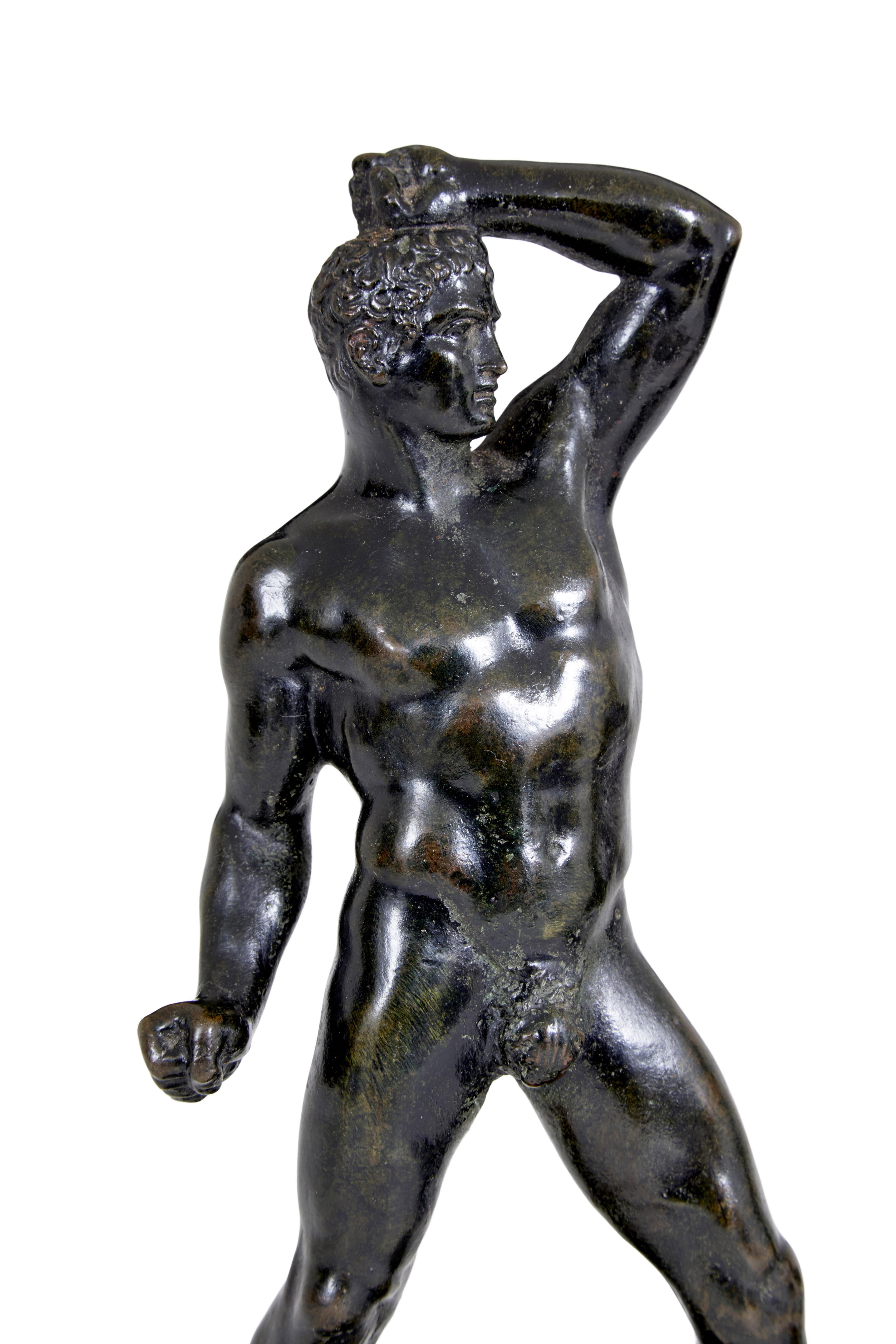 Pair of 19th Century Bronze Athlete Figures After Canova 1