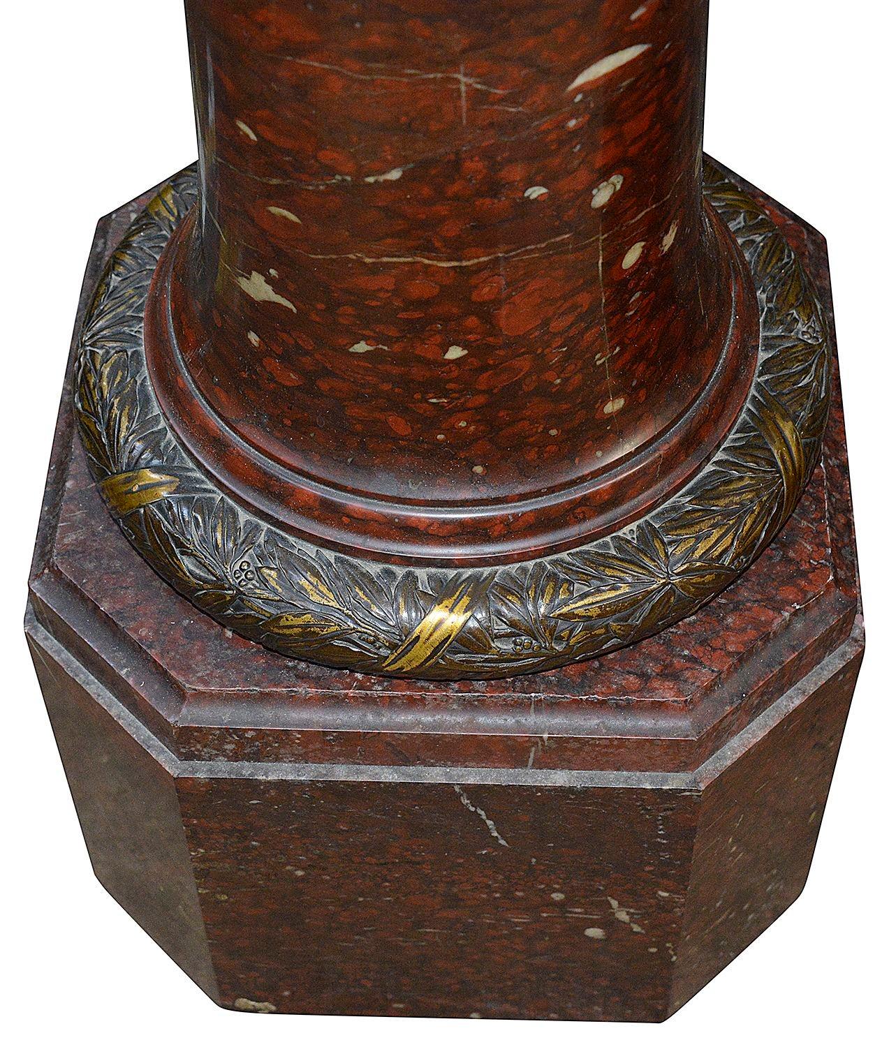 Bronzo Coppia di candelabri in bronzo del XIX secolo, con timbro Barbedienne. Altezza 208 cm in vendita