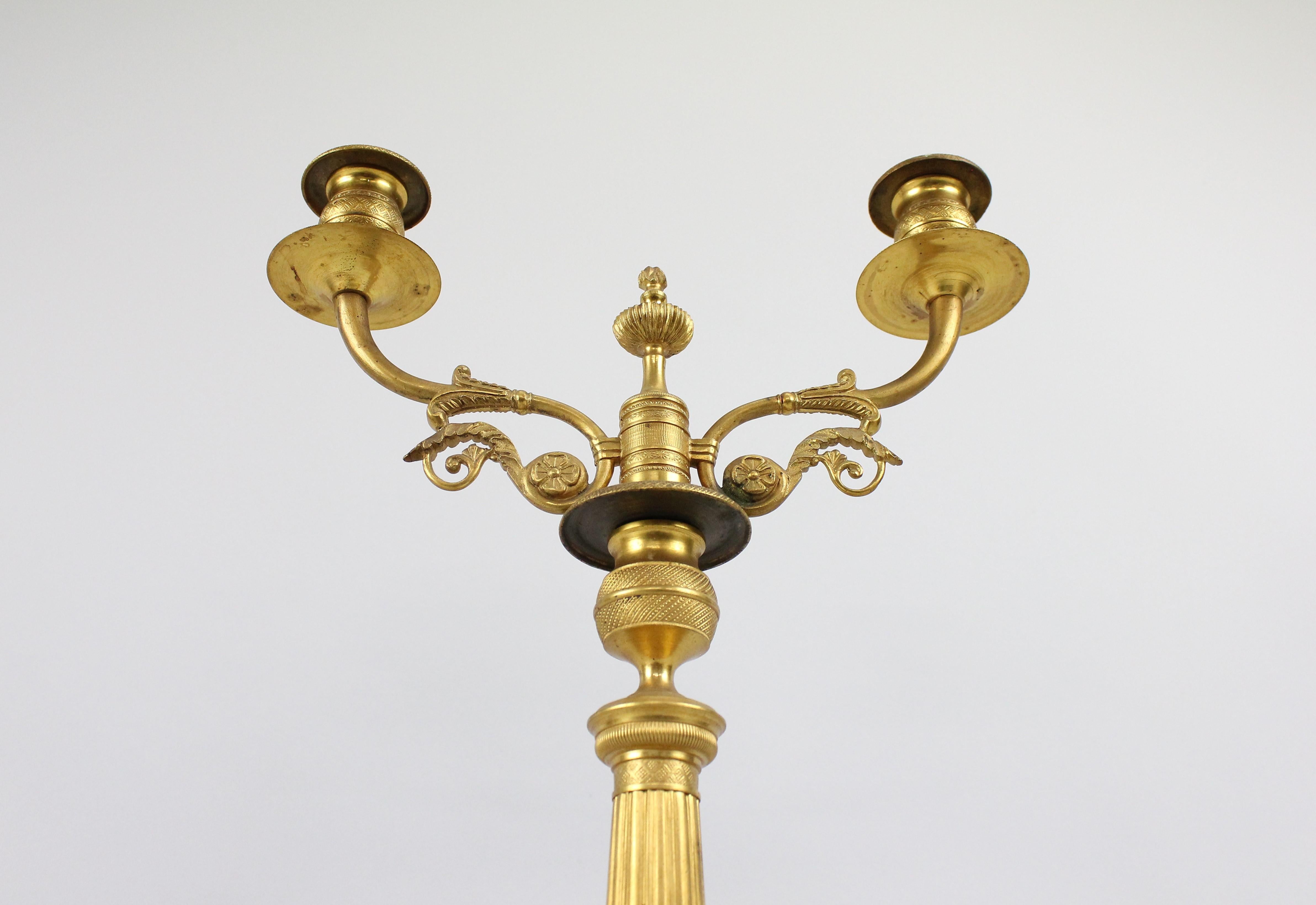 Pair of 19th Century Bronze Candelabras For Sale 8