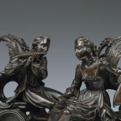 Pair Of 19th Century Bronze Chenets