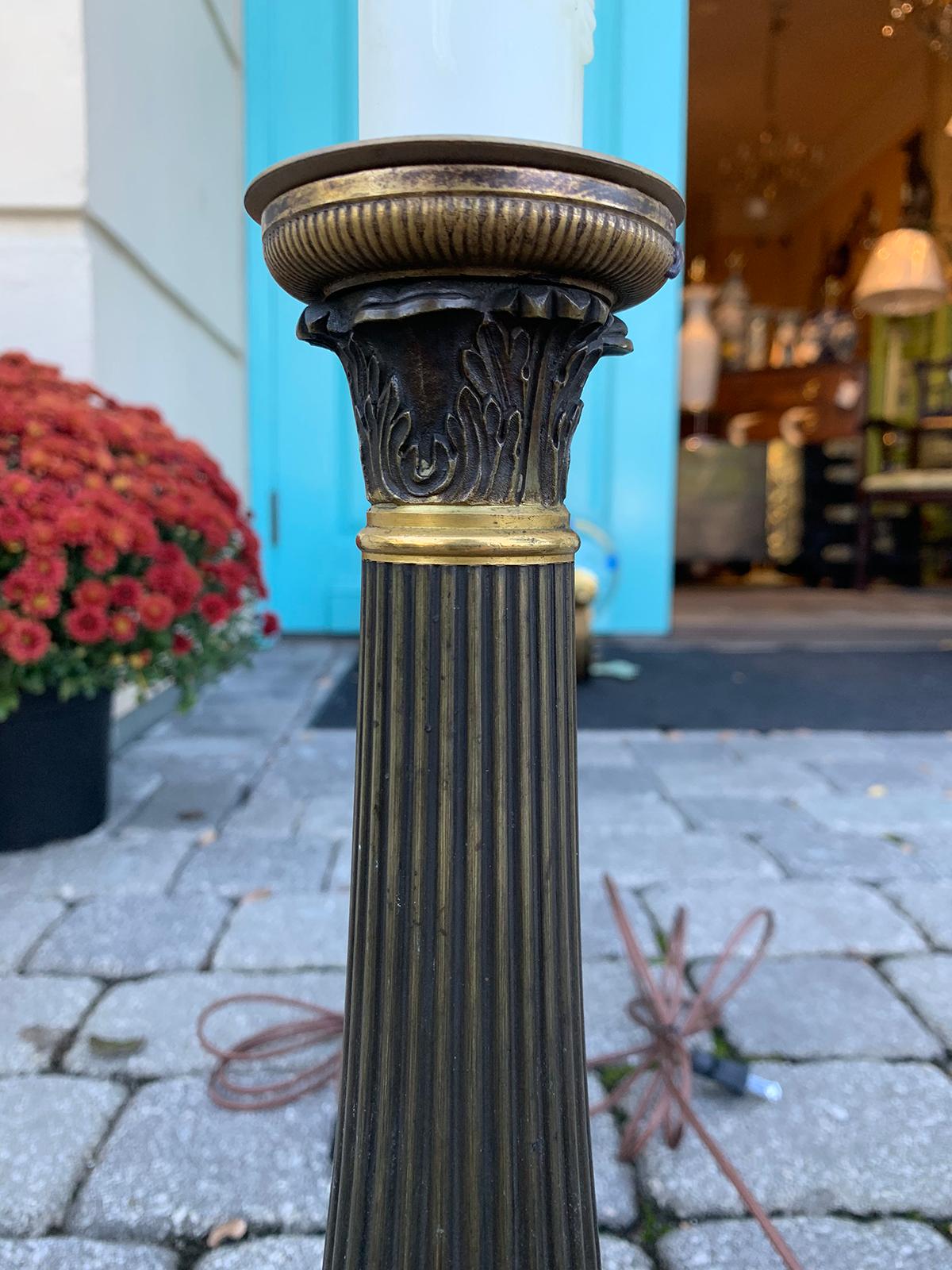 Pair of 19th Century Bronze Empire Candelabras as Lamps, Provenance Nehwal 4