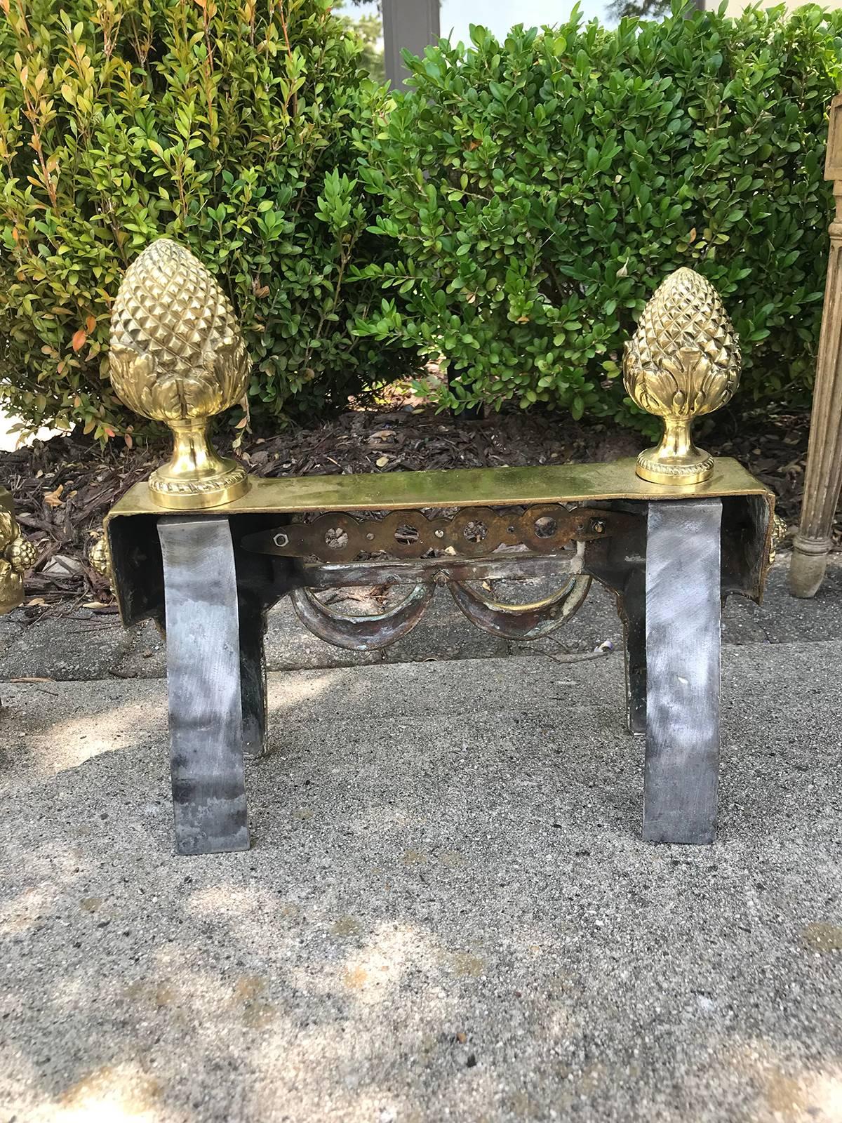 Pair of 19th Century Bronze Empire Style Chenets For Sale 3