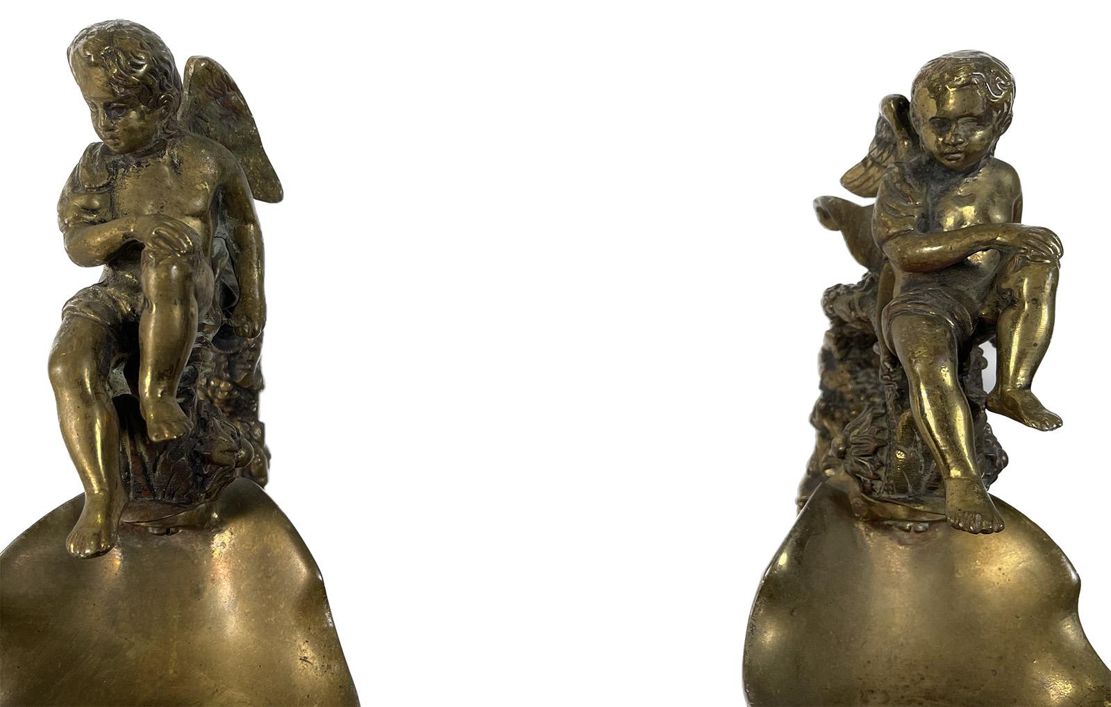 Pair of 19th Century Bronze Figural Ewers For Sale 1