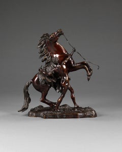 Pair of 19th Century Bronze Marly Horses