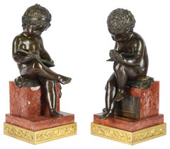 Pair of 19th Century Bronze Putti