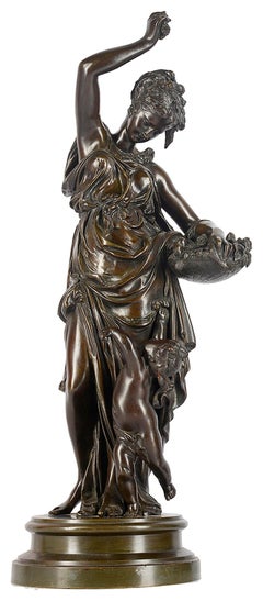 Pair of 19th Century Bronze Statues by Carrier Belleuse