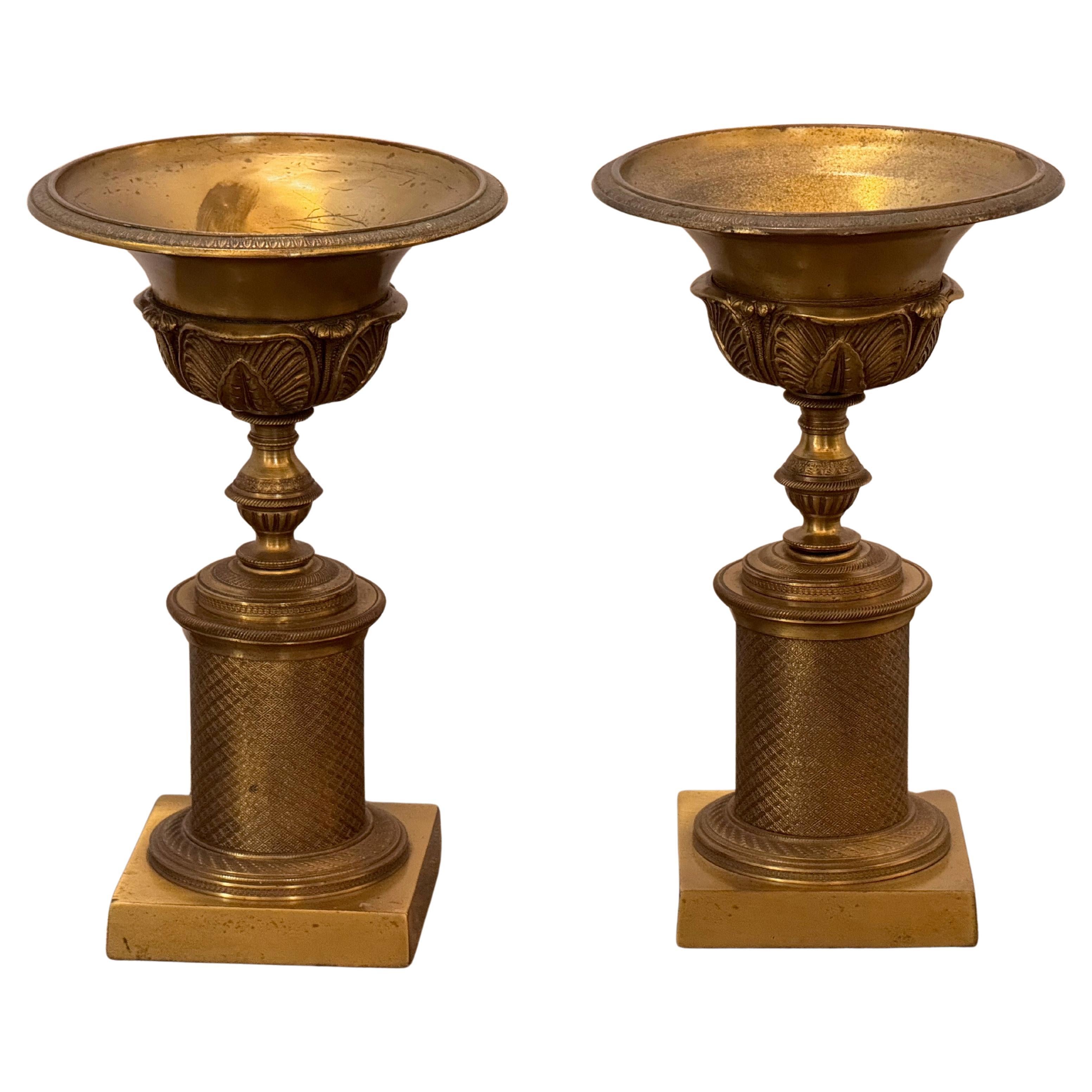 Coppia di urne in bronzo del XIX secolo