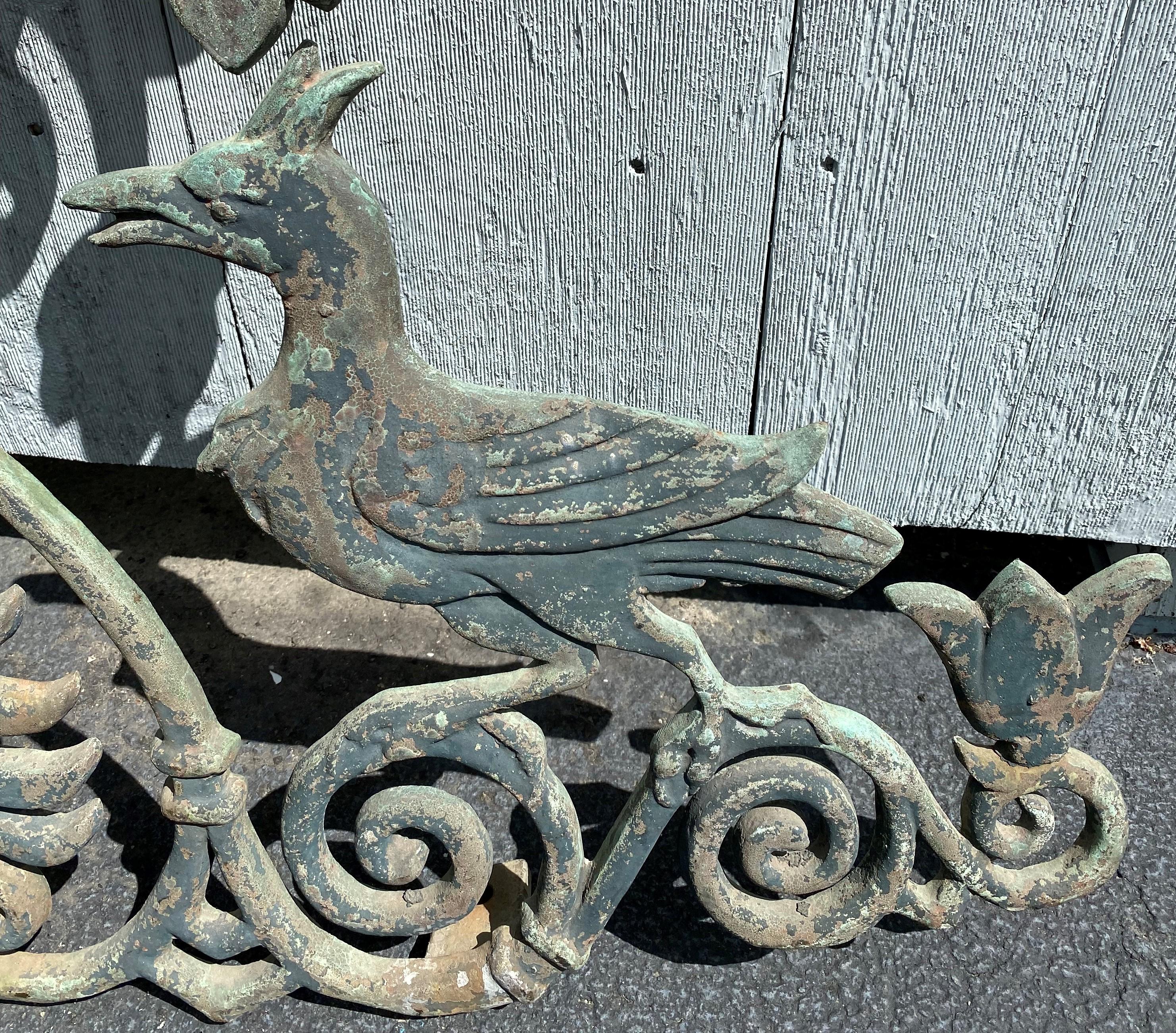 Pair of 19th Century Bronze Window Guards From a Philadelphia Townhouse For Sale 6