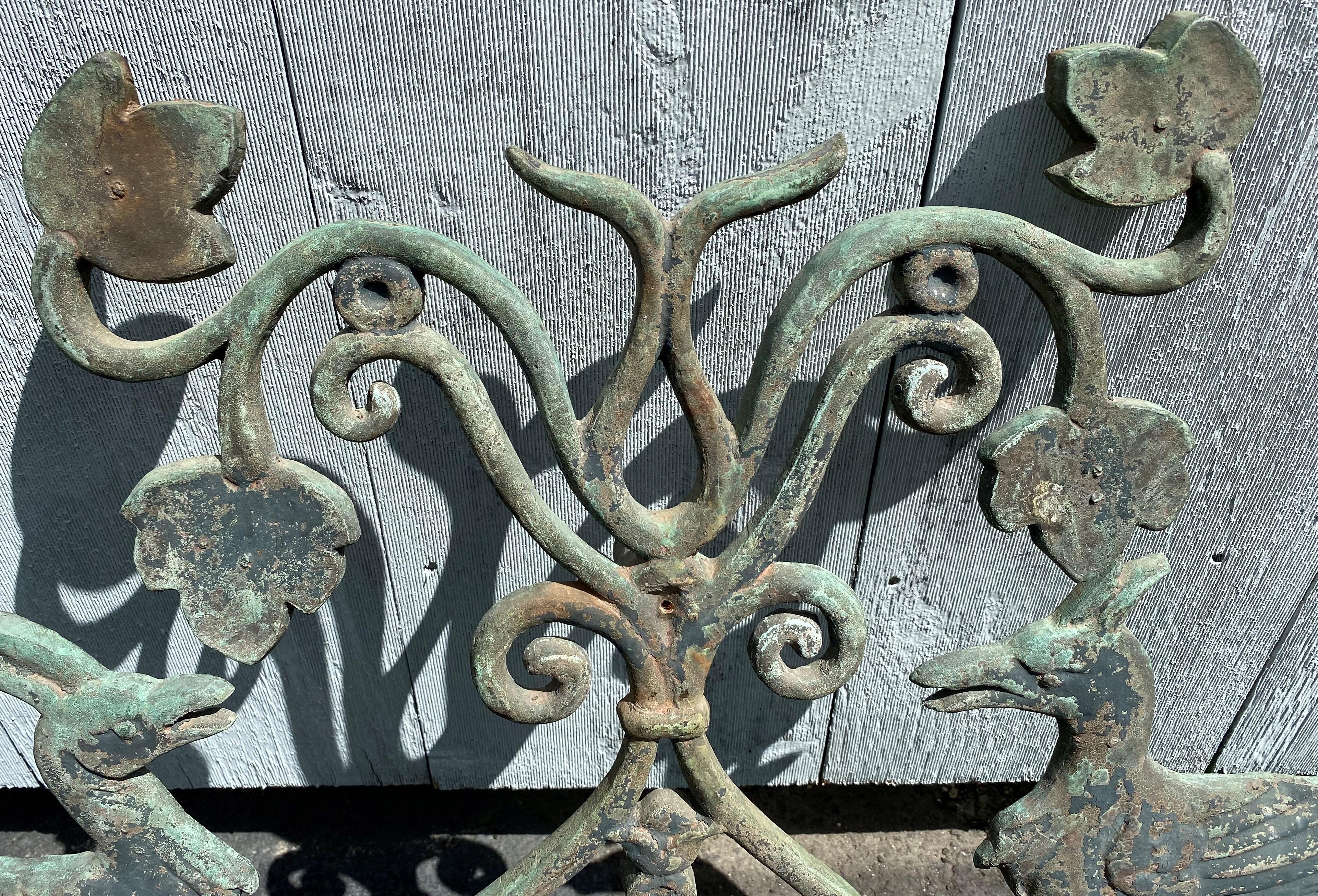 Pair of 19th Century Bronze Window Guards From a Philadelphia Townhouse For Sale 7