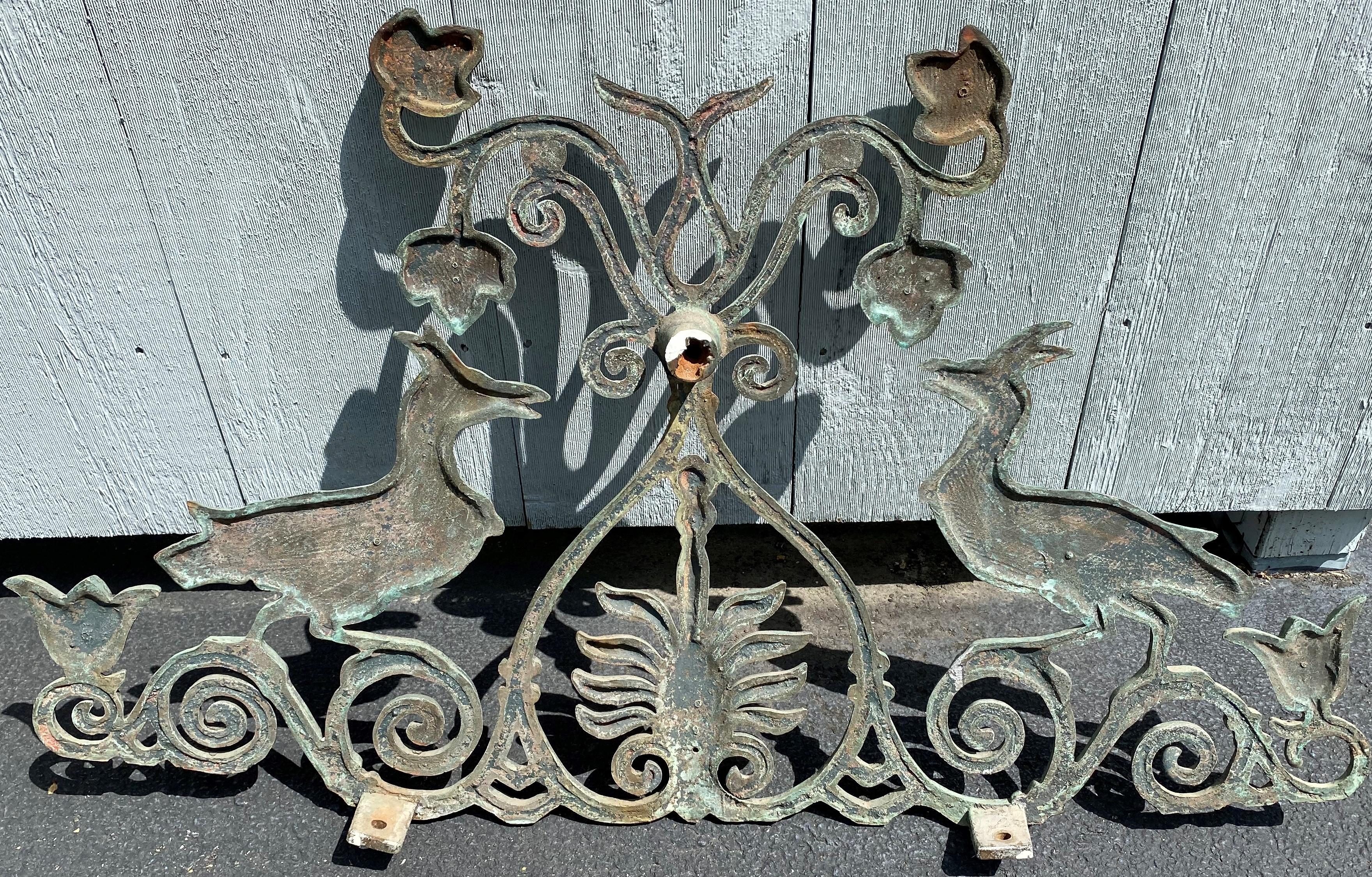 Pair of 19th Century Bronze Window Guards From a Philadelphia Townhouse For Sale 8