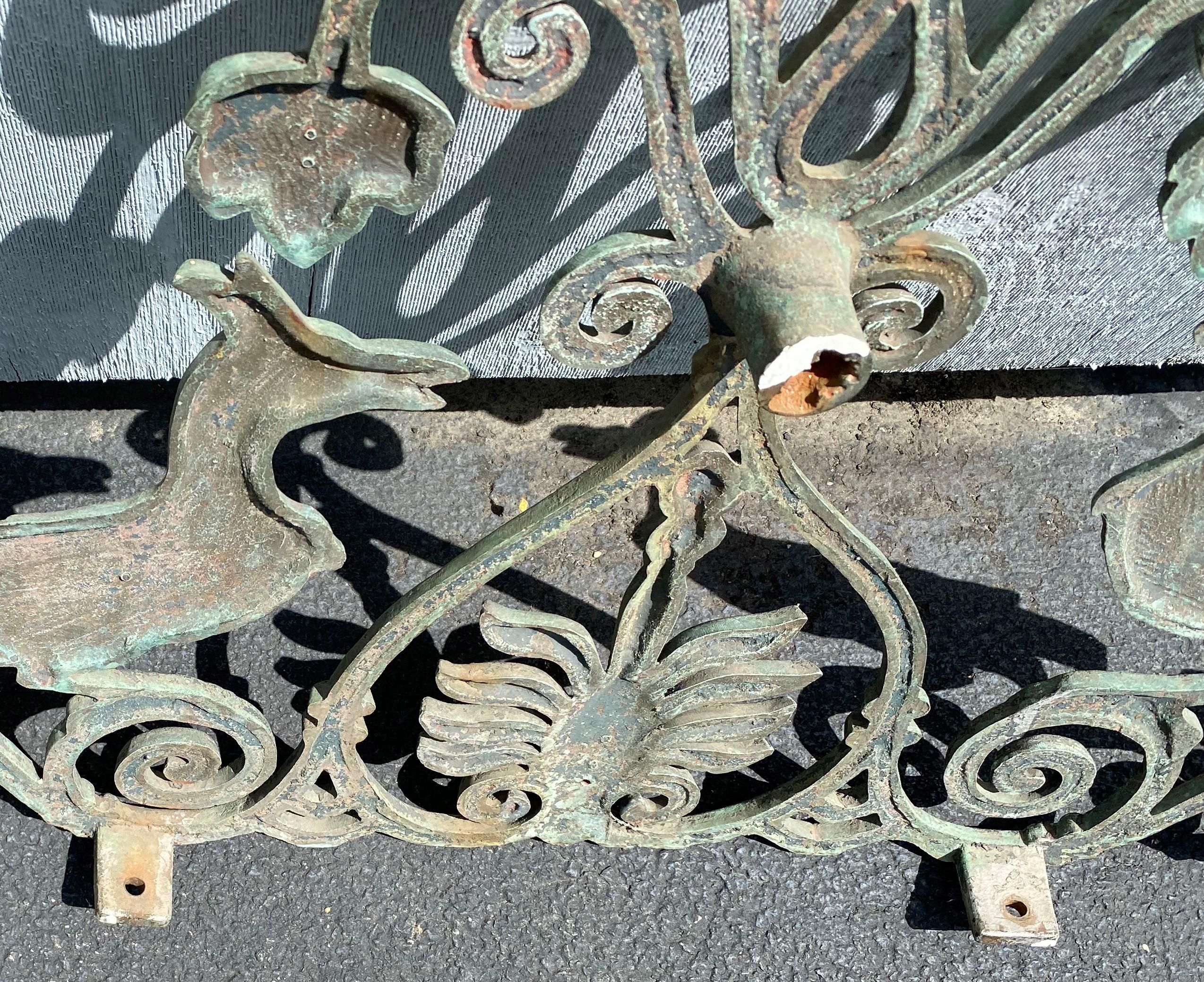 Pair of 19th Century Bronze Window Guards From a Philadelphia Townhouse For Sale 10