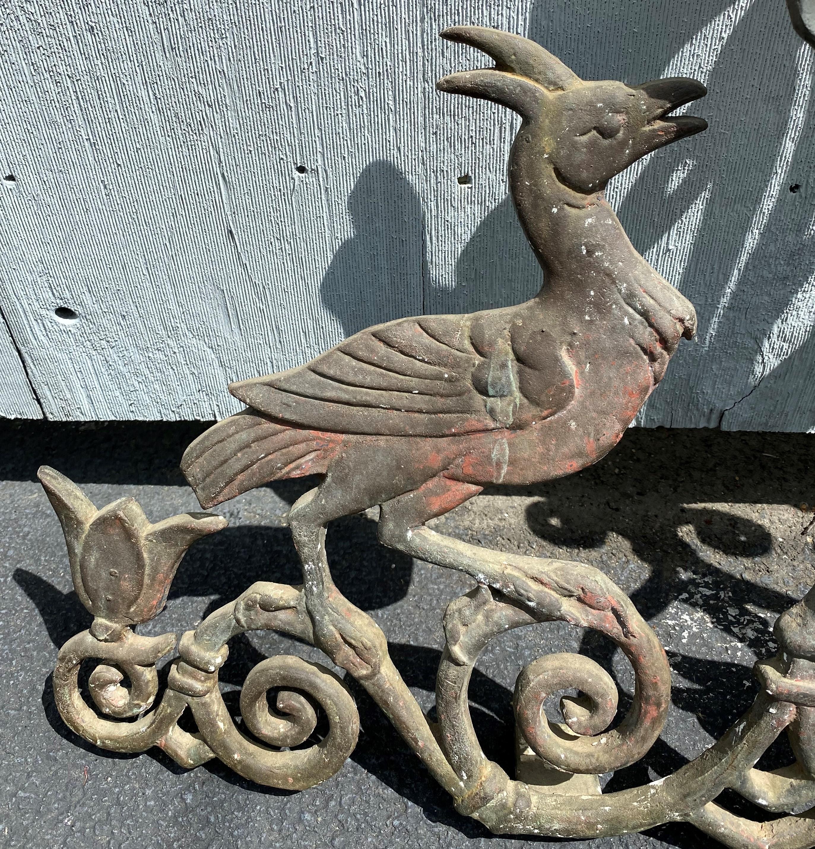 American Pair of 19th Century Bronze Window Guards From a Philadelphia Townhouse For Sale