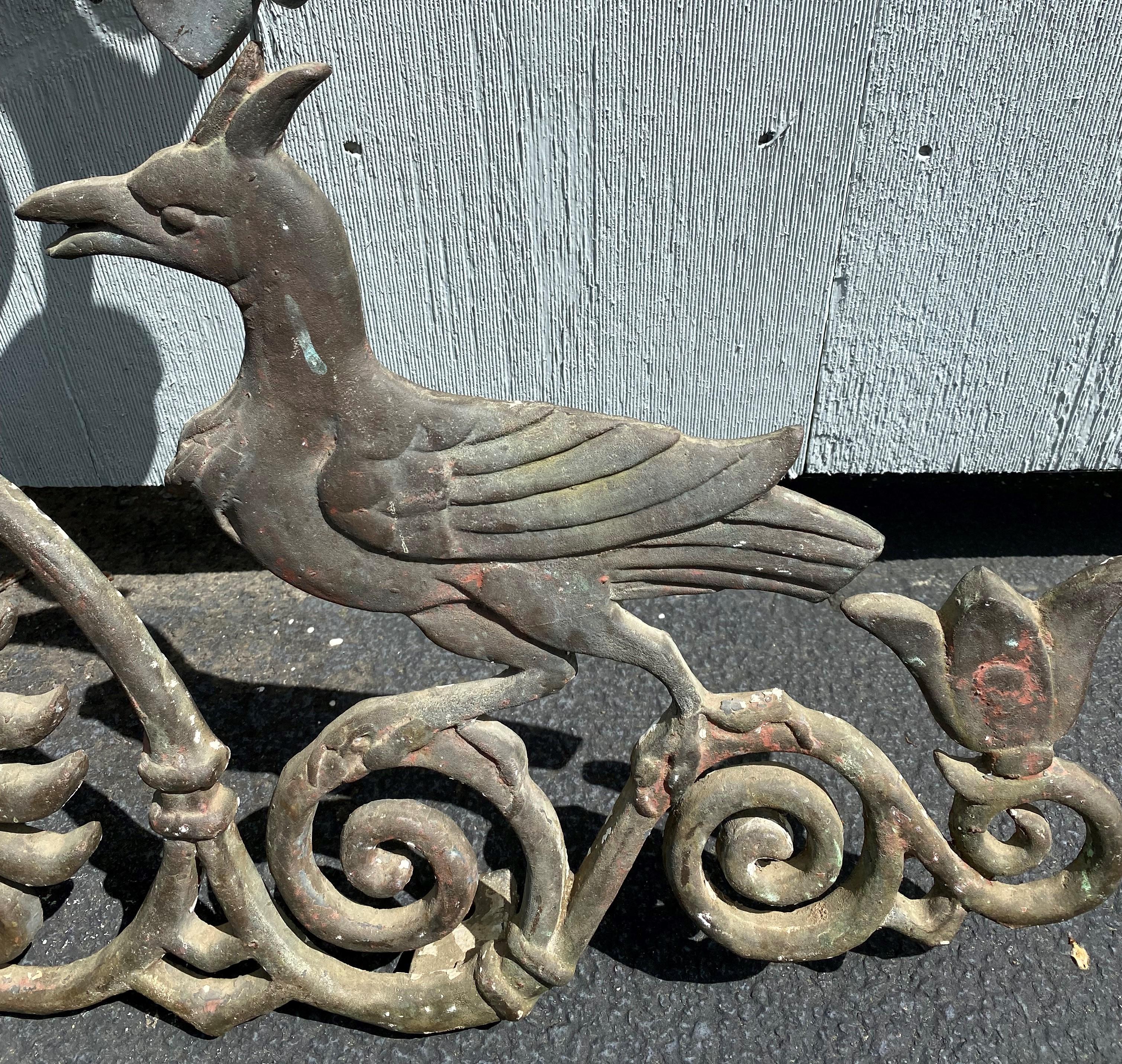 Cast Pair of 19th Century Bronze Window Guards From a Philadelphia Townhouse For Sale