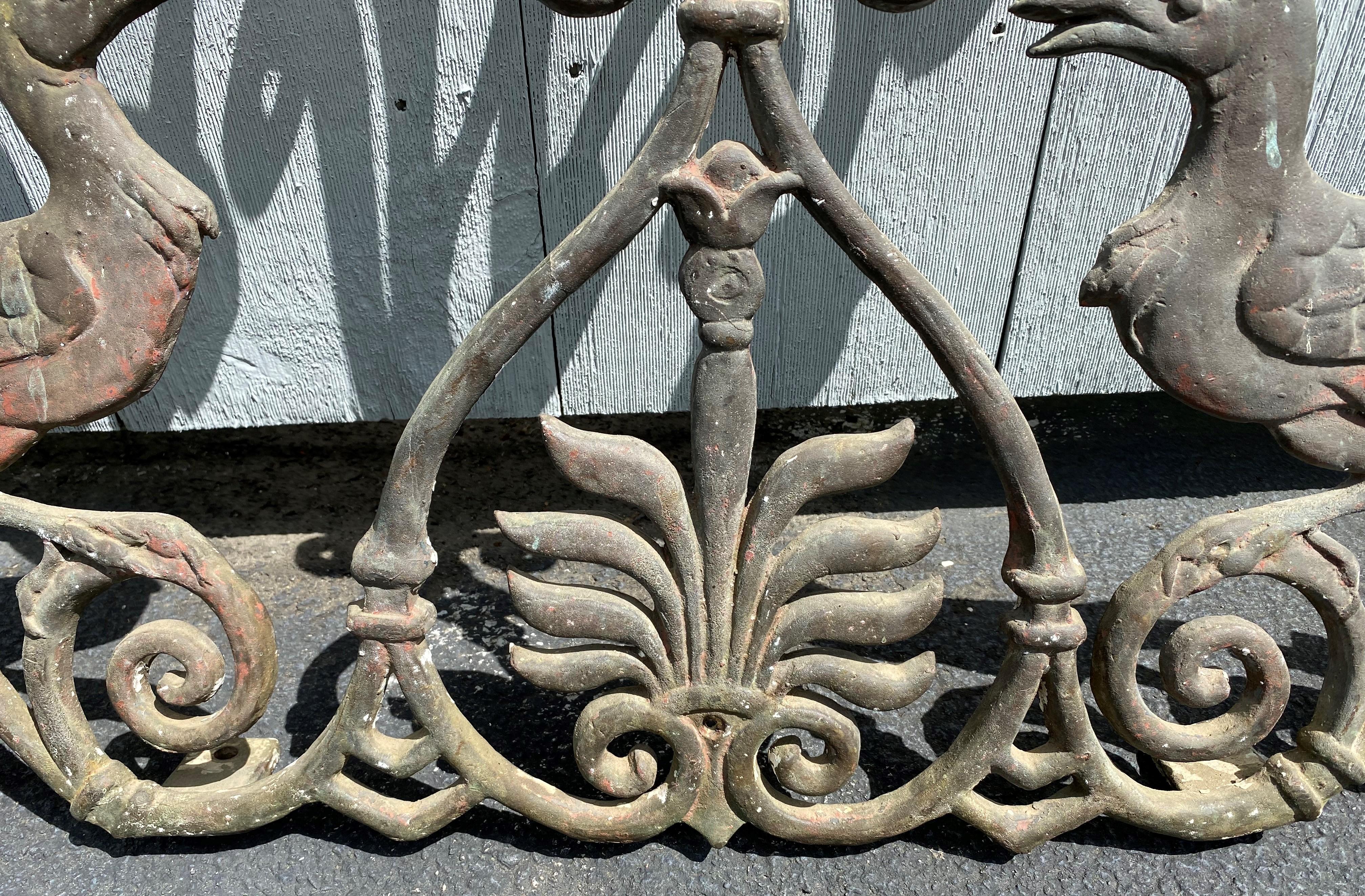 Metal Pair of 19th Century Bronze Window Guards From a Philadelphia Townhouse For Sale