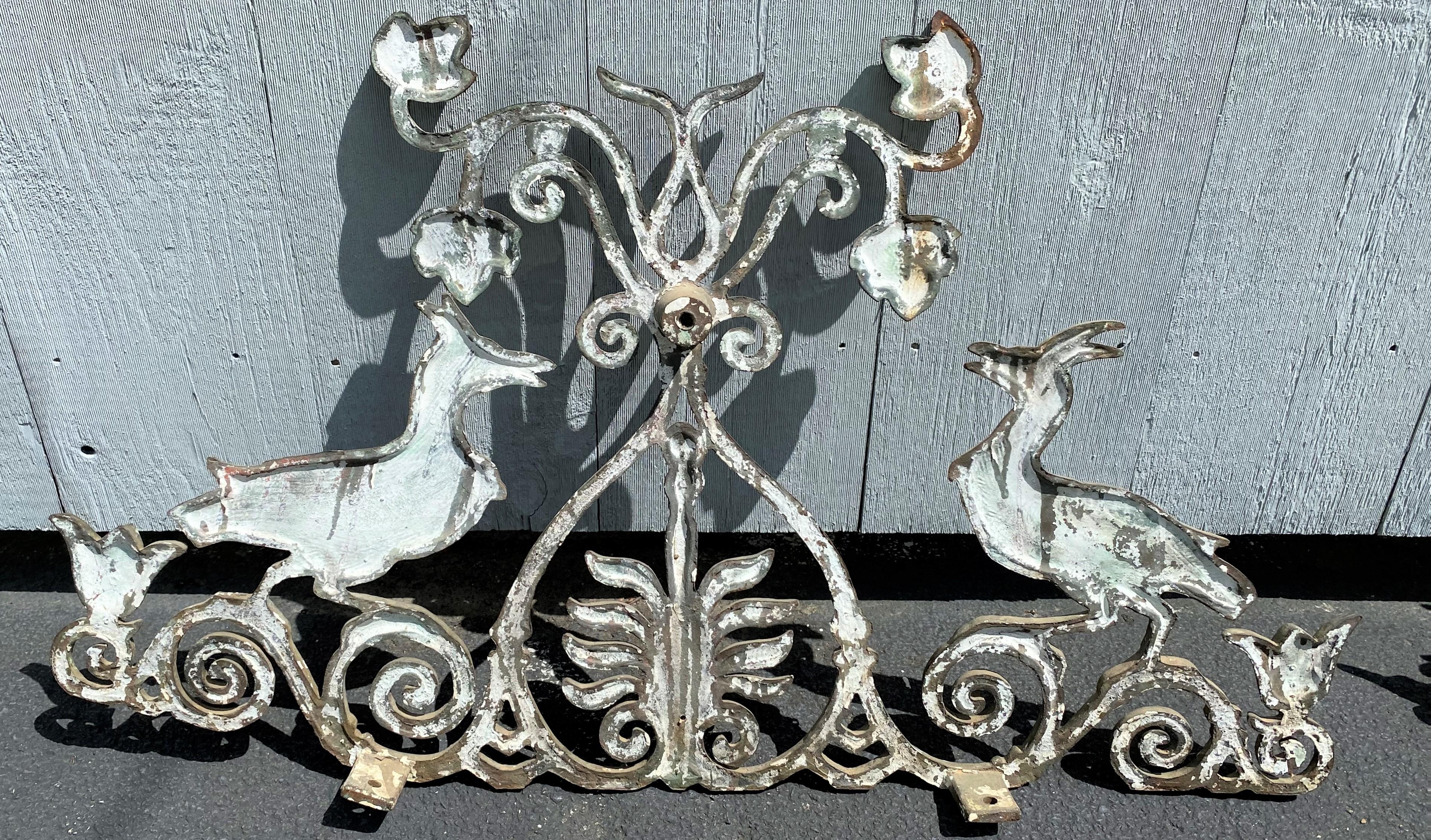 Pair of 19th Century Bronze Window Guards From a Philadelphia Townhouse For Sale 2