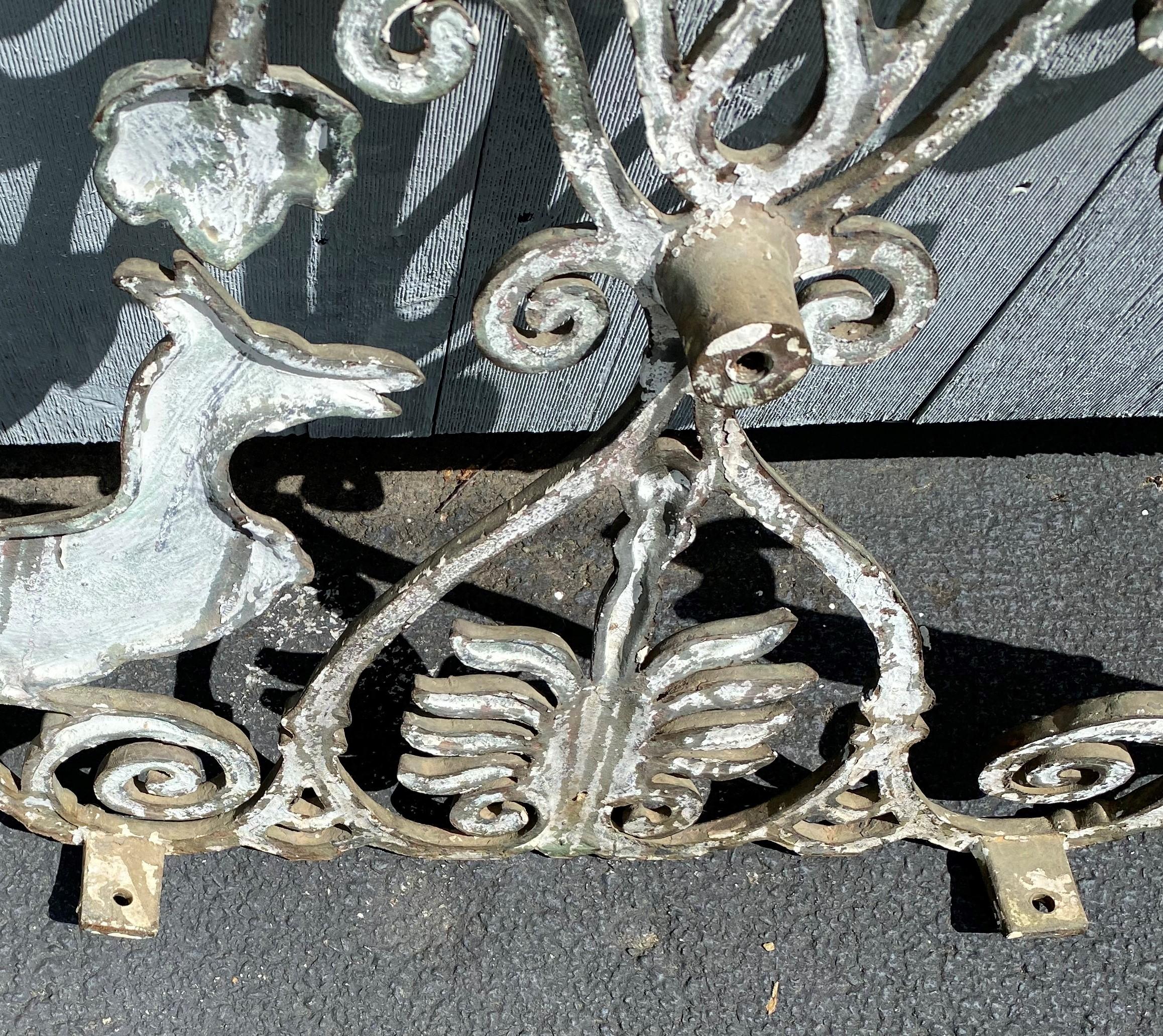 Pair of 19th Century Bronze Window Guards From a Philadelphia Townhouse For Sale 2